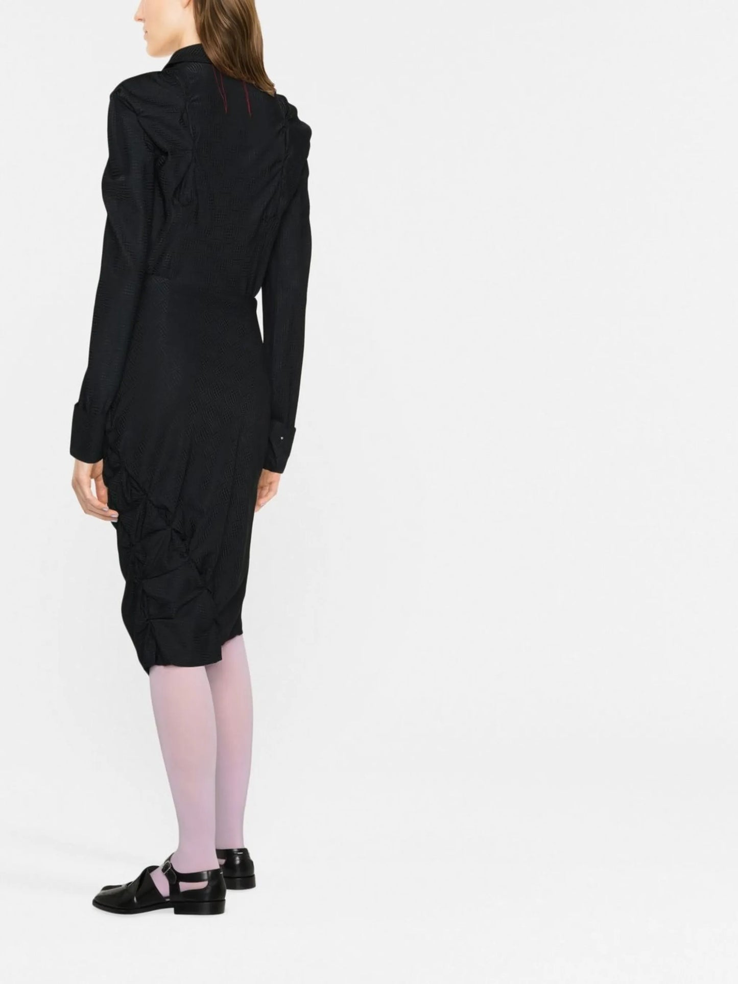 mid-length ruched skirt