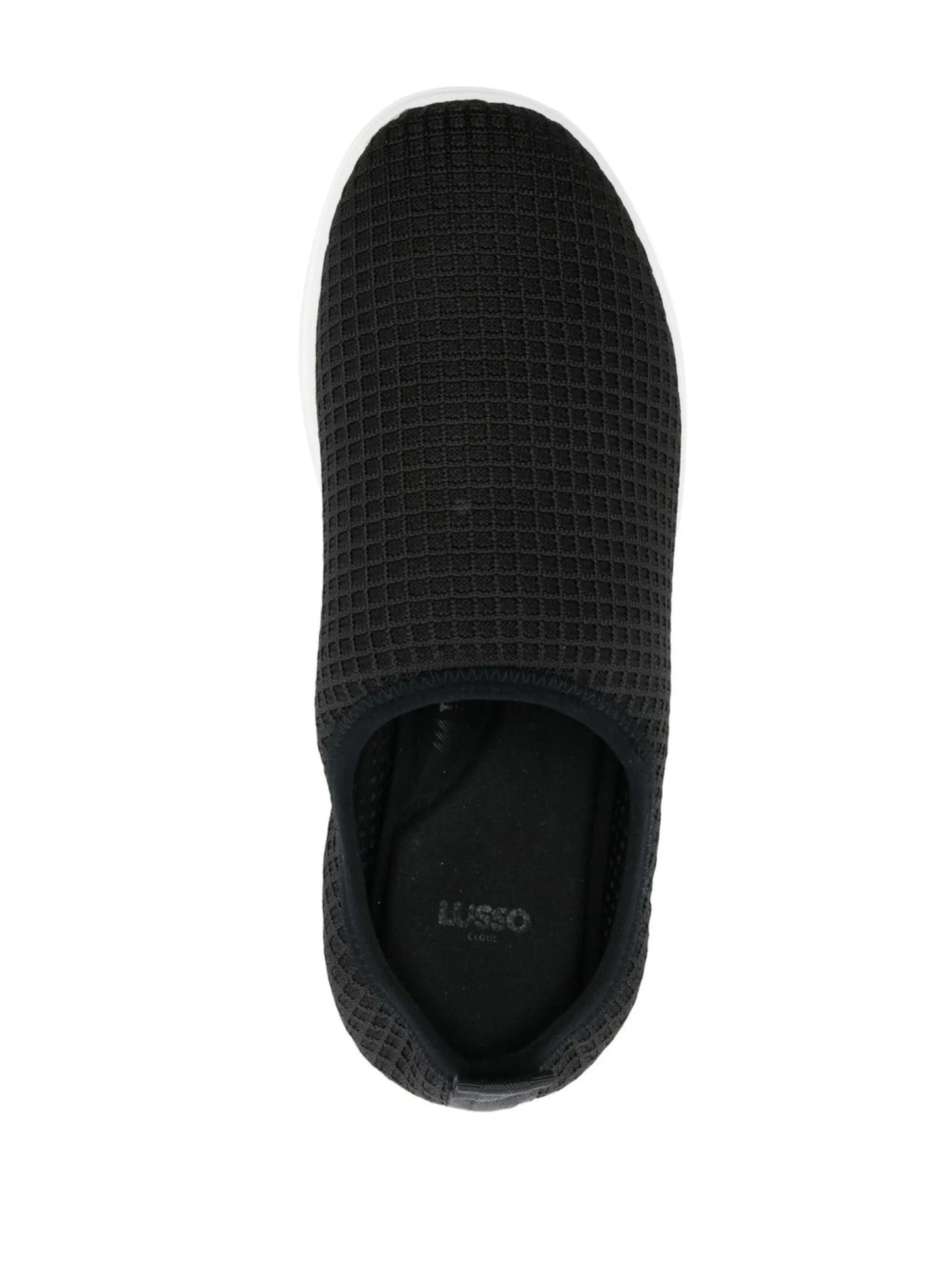waffle-knit flat slippers