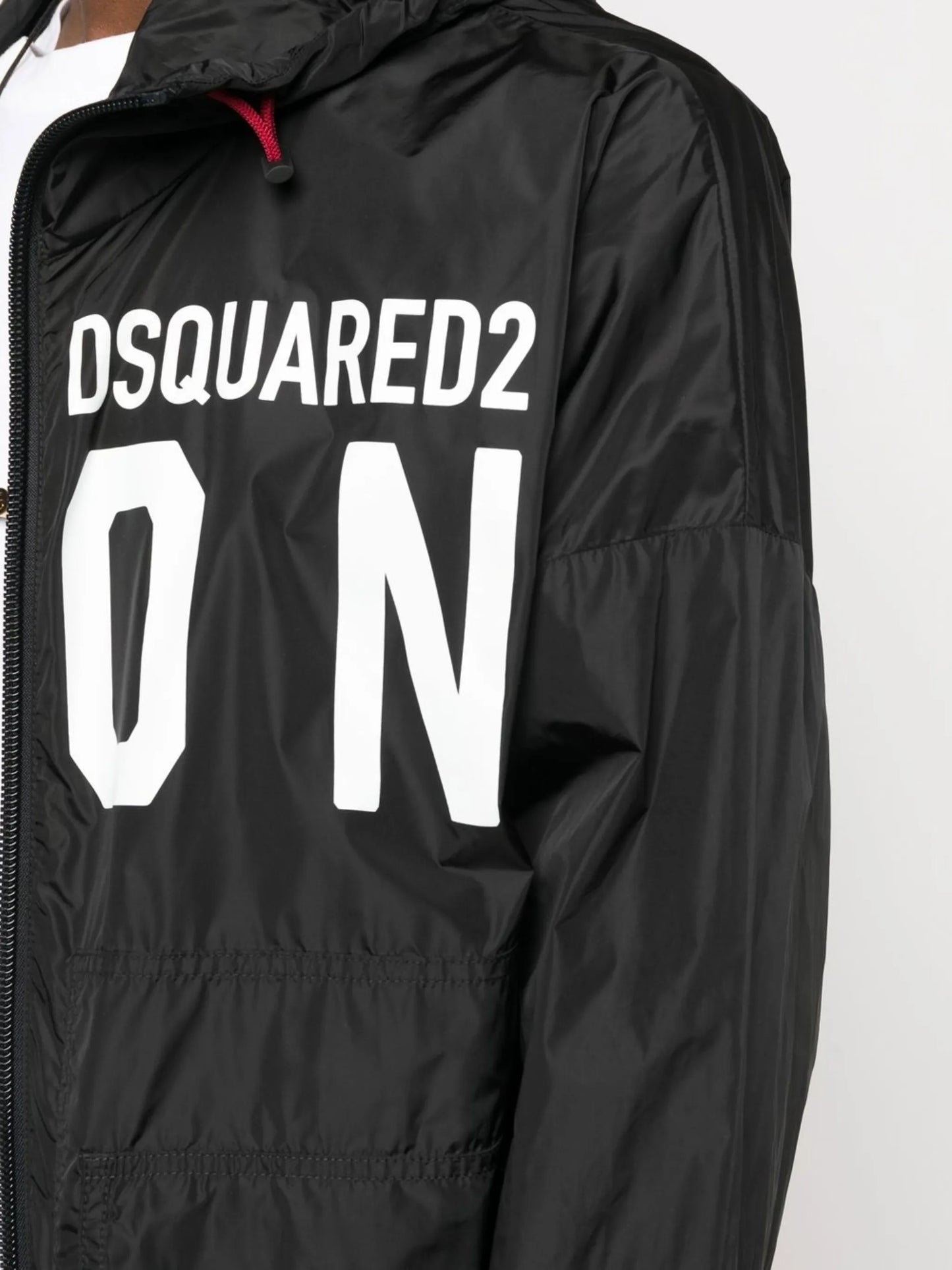 Icon colour-block logo-print jacket