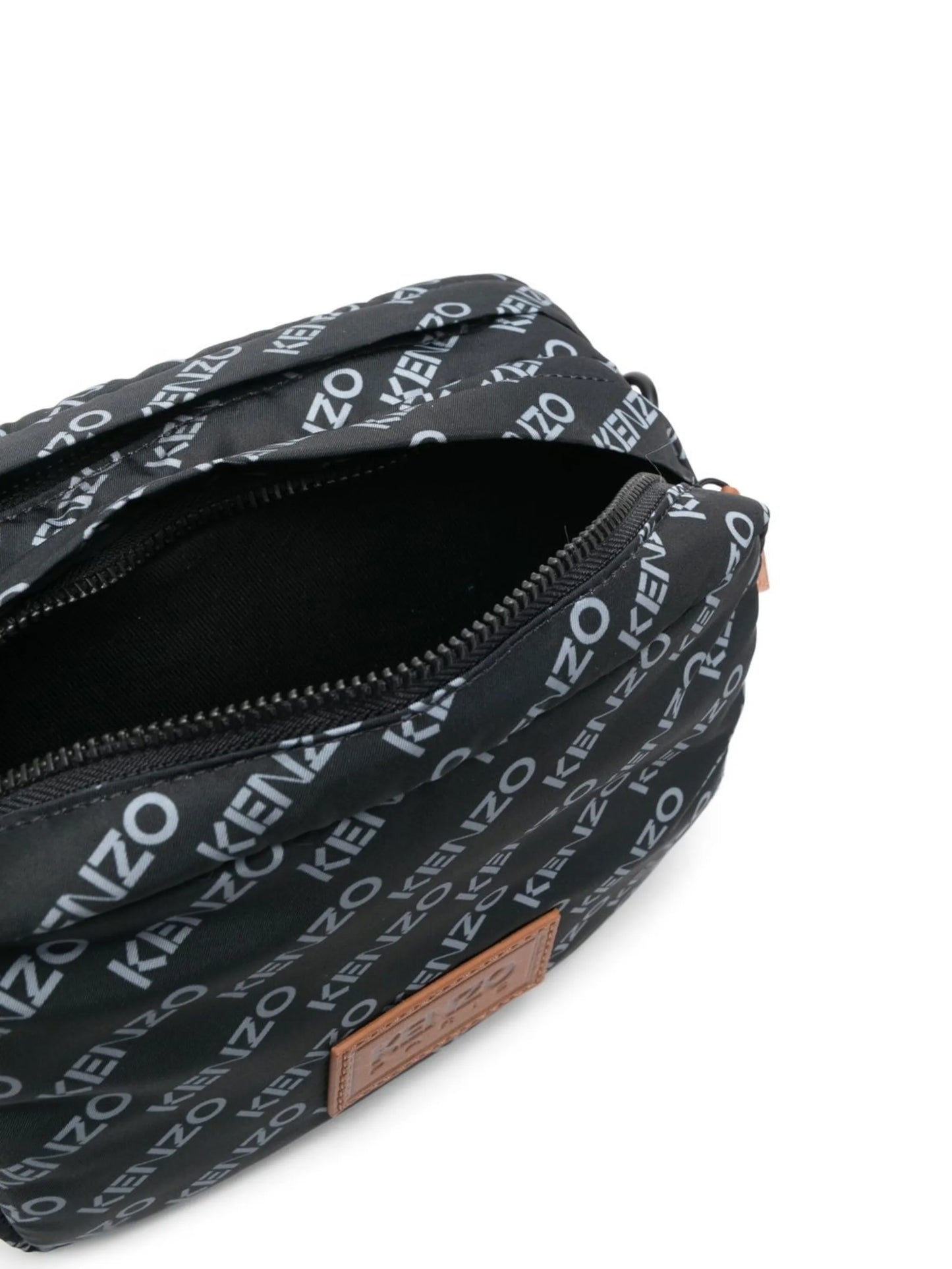 all-over logo print messenger bag
