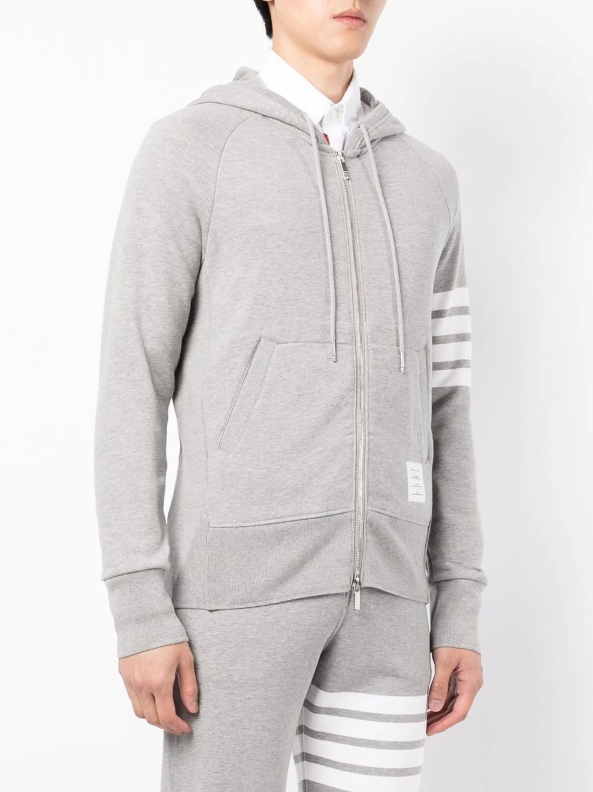 4-Bar zip-up hoodie