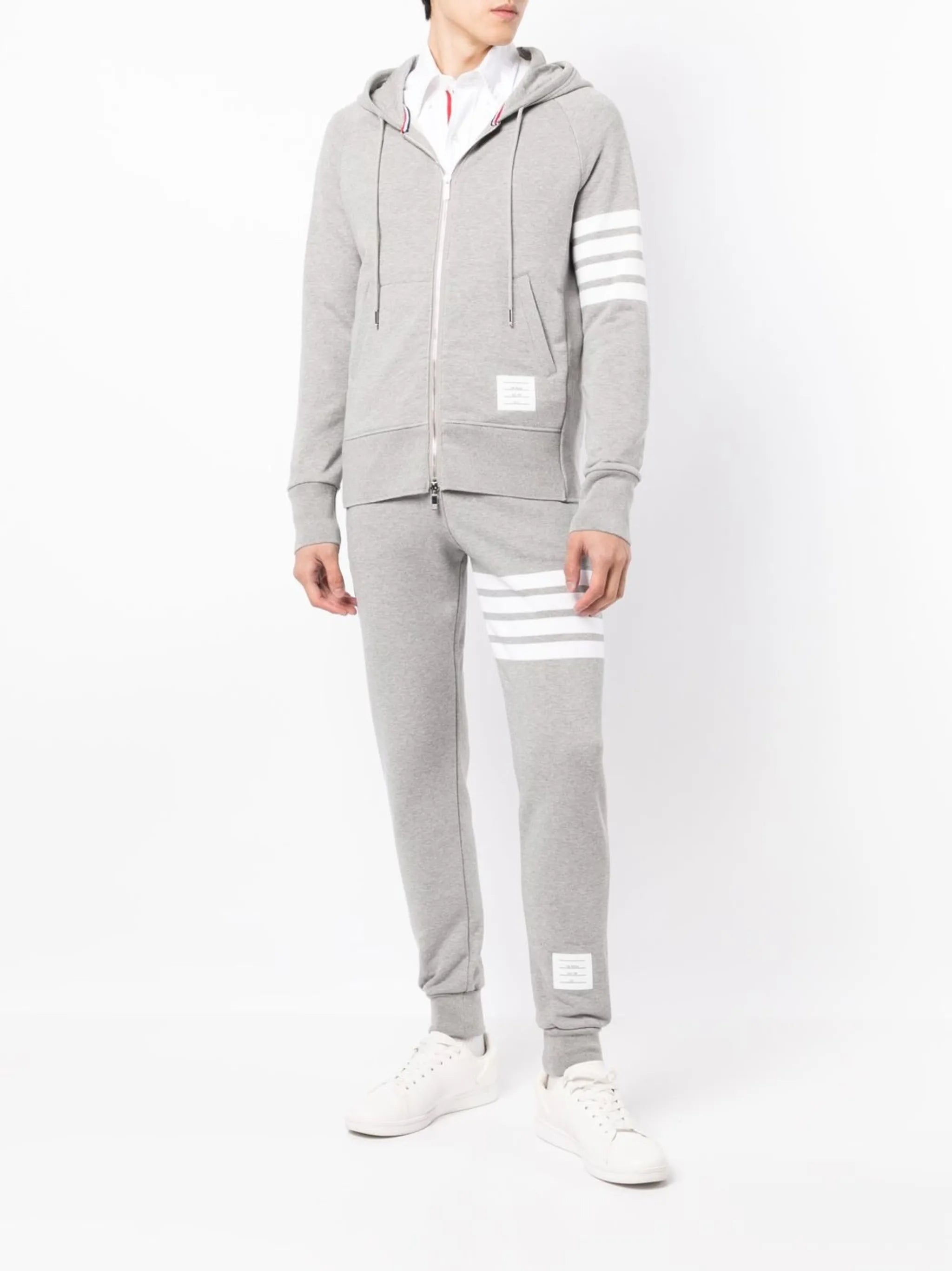4-Bar zip-up hoodie