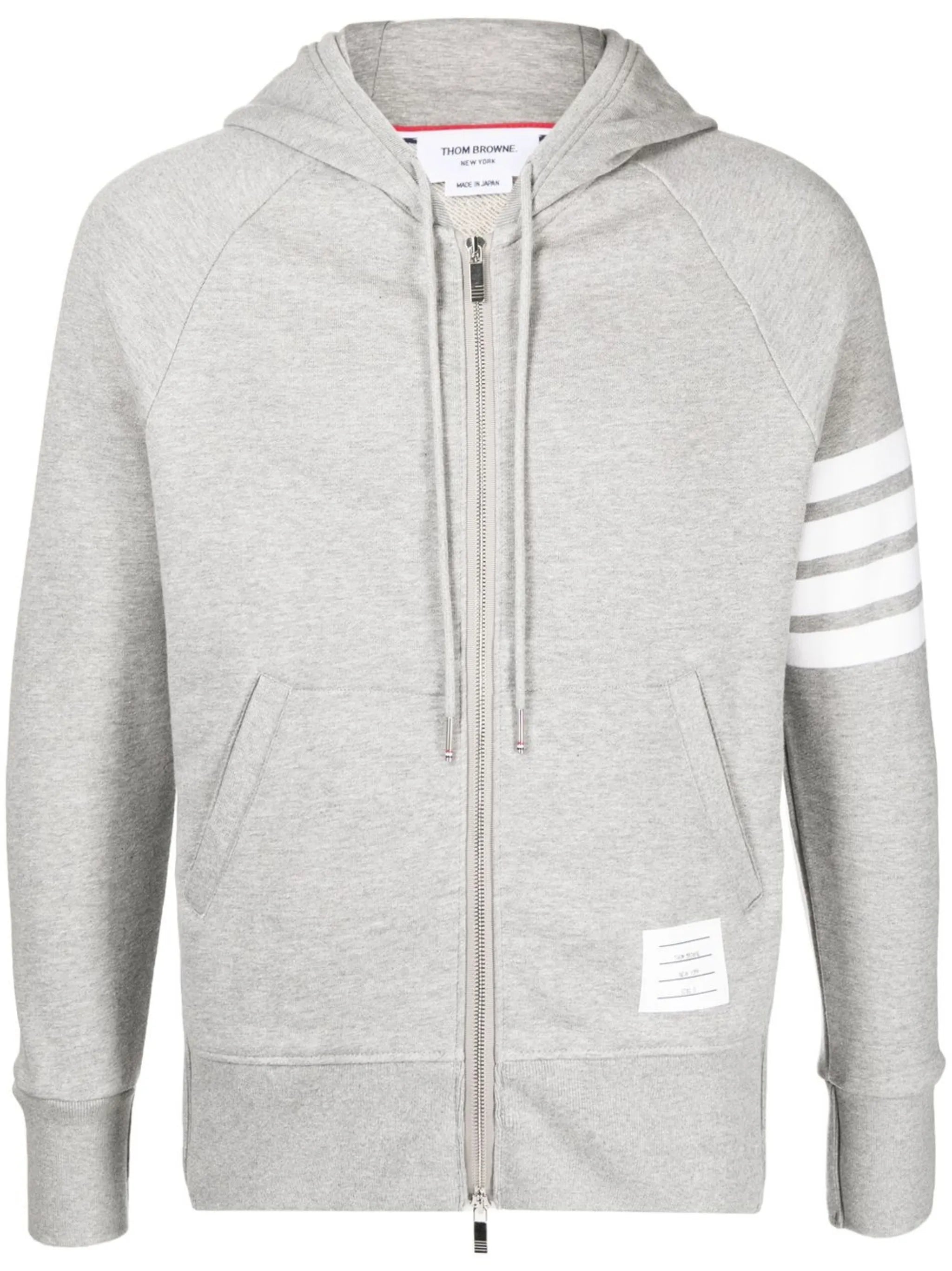 4-Bar zip-up hoodie