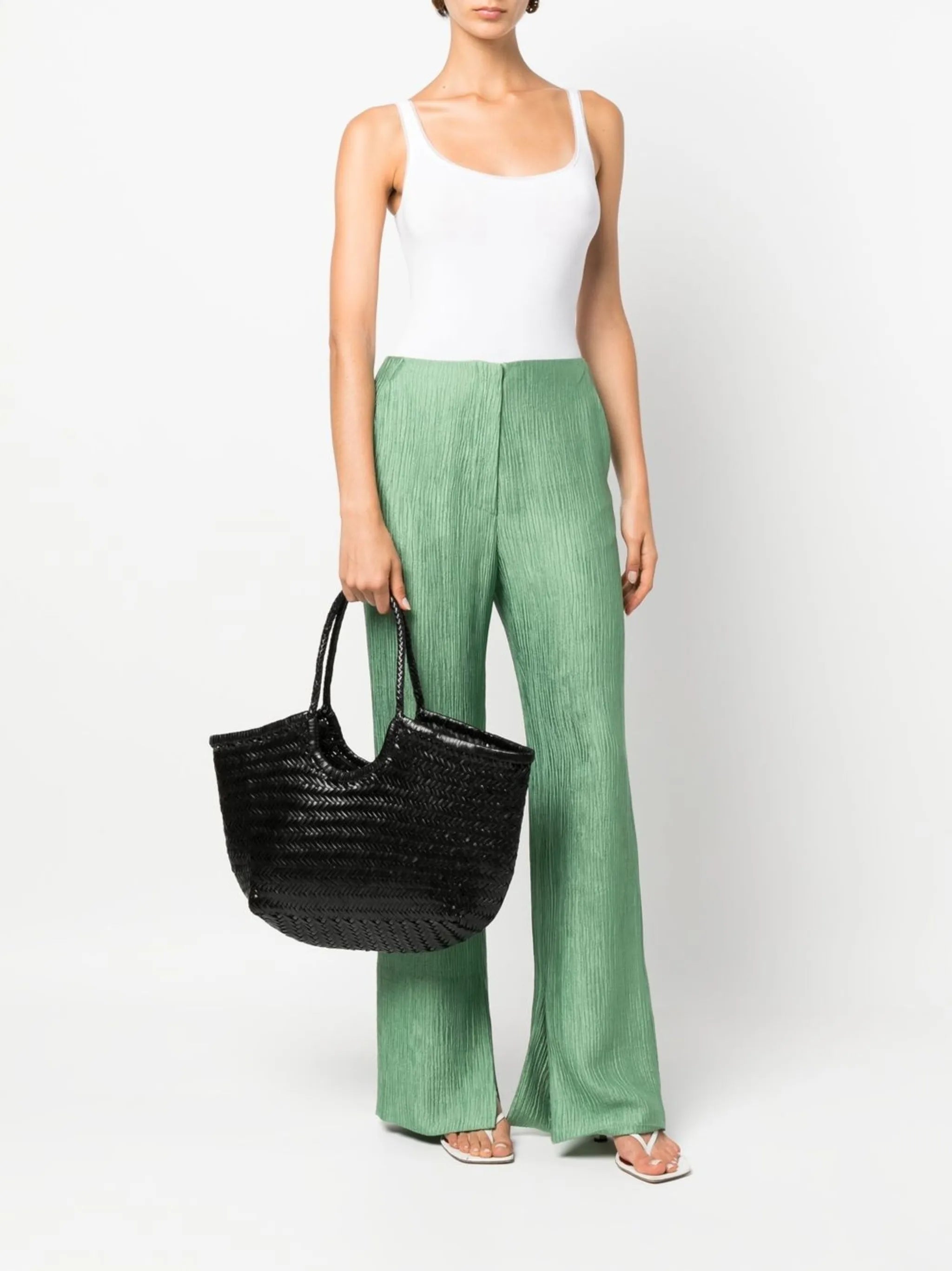 Nantucket interwoven leather tote bag