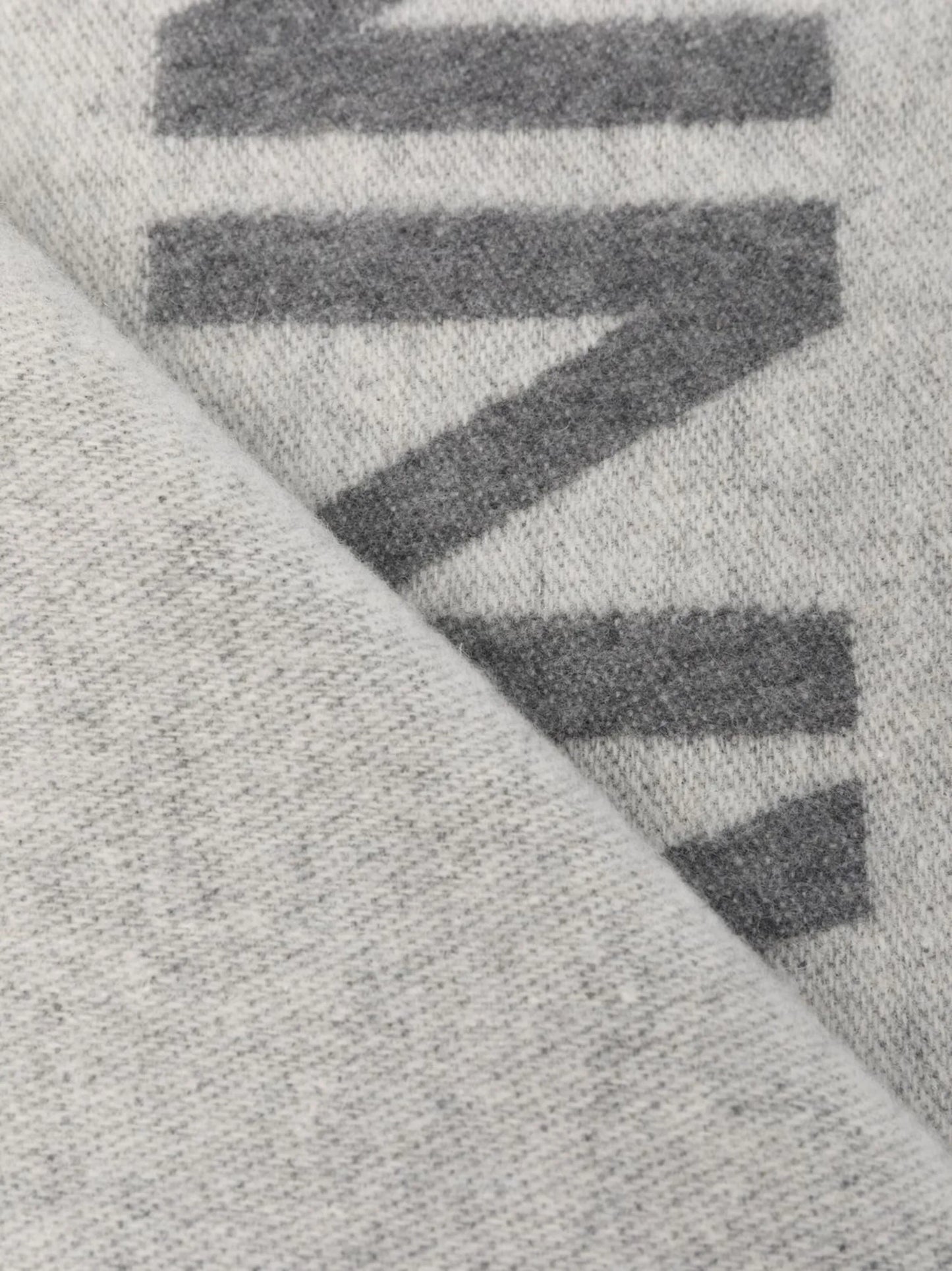 logo-print tassel-trim scarf