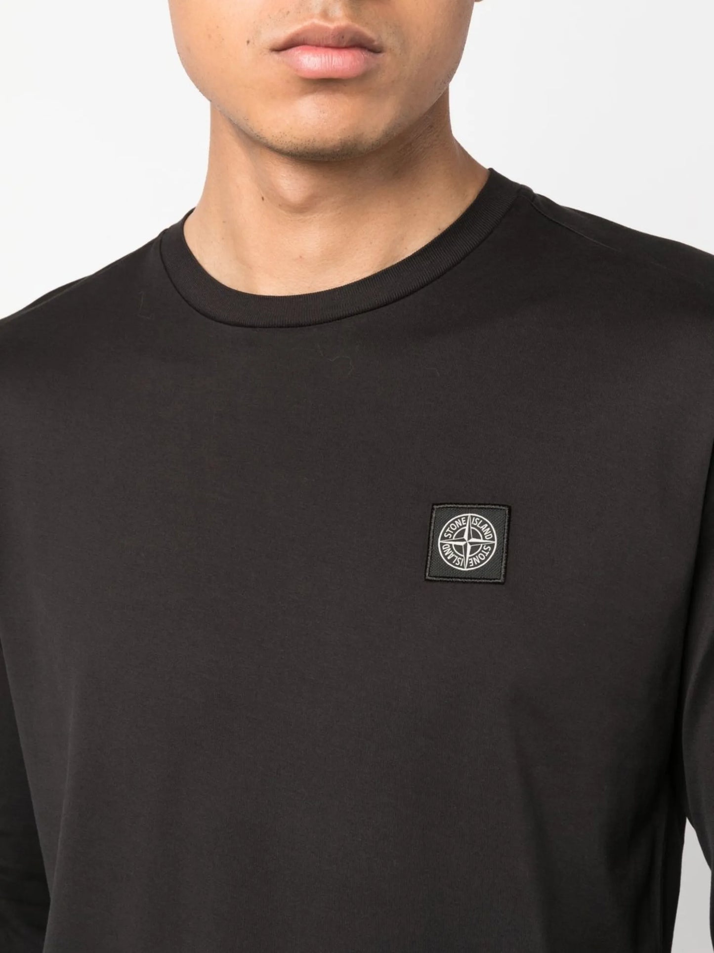 Compass logo-patch long-sleeve top