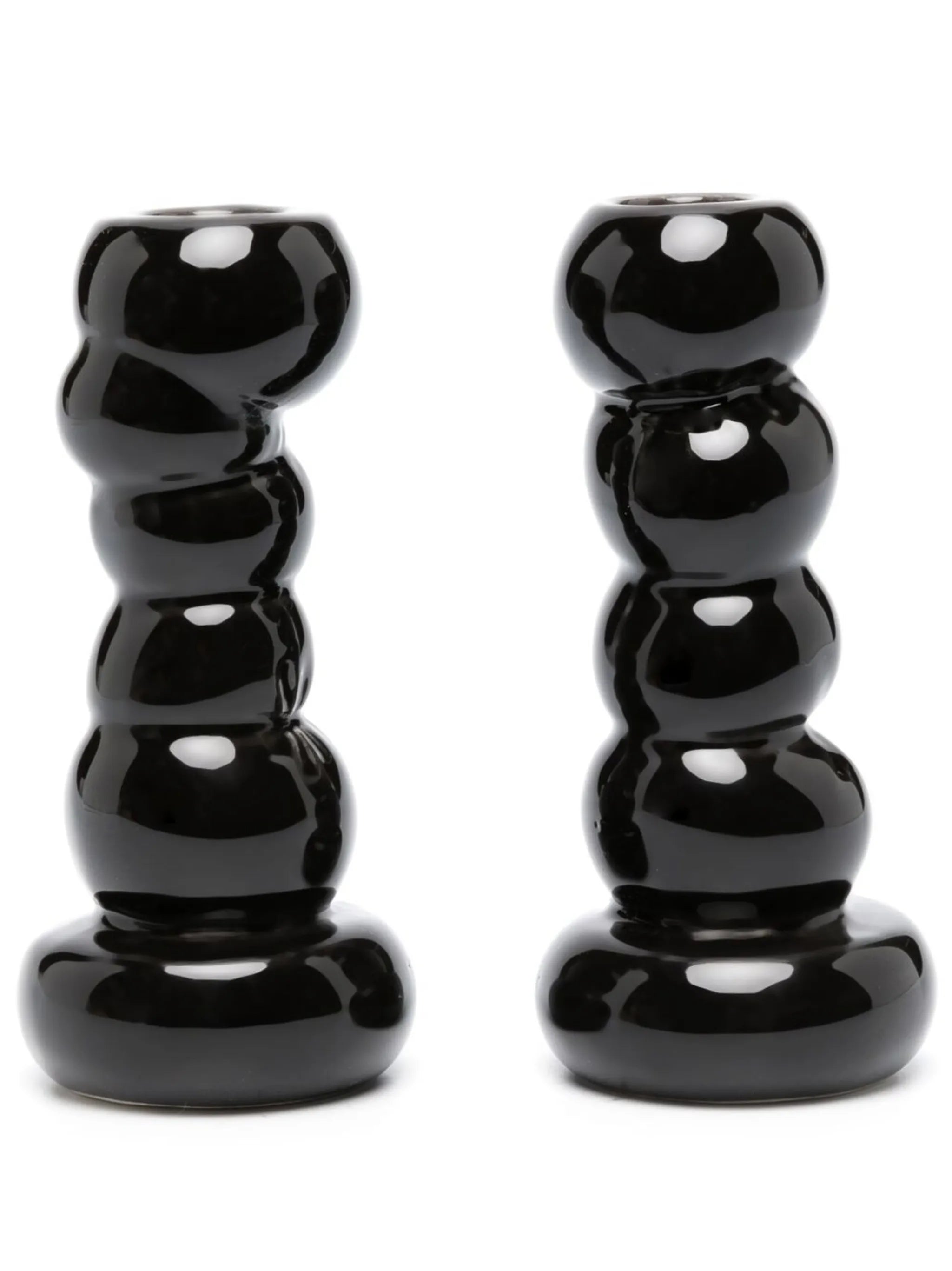 sculpted candlesticks set of 2