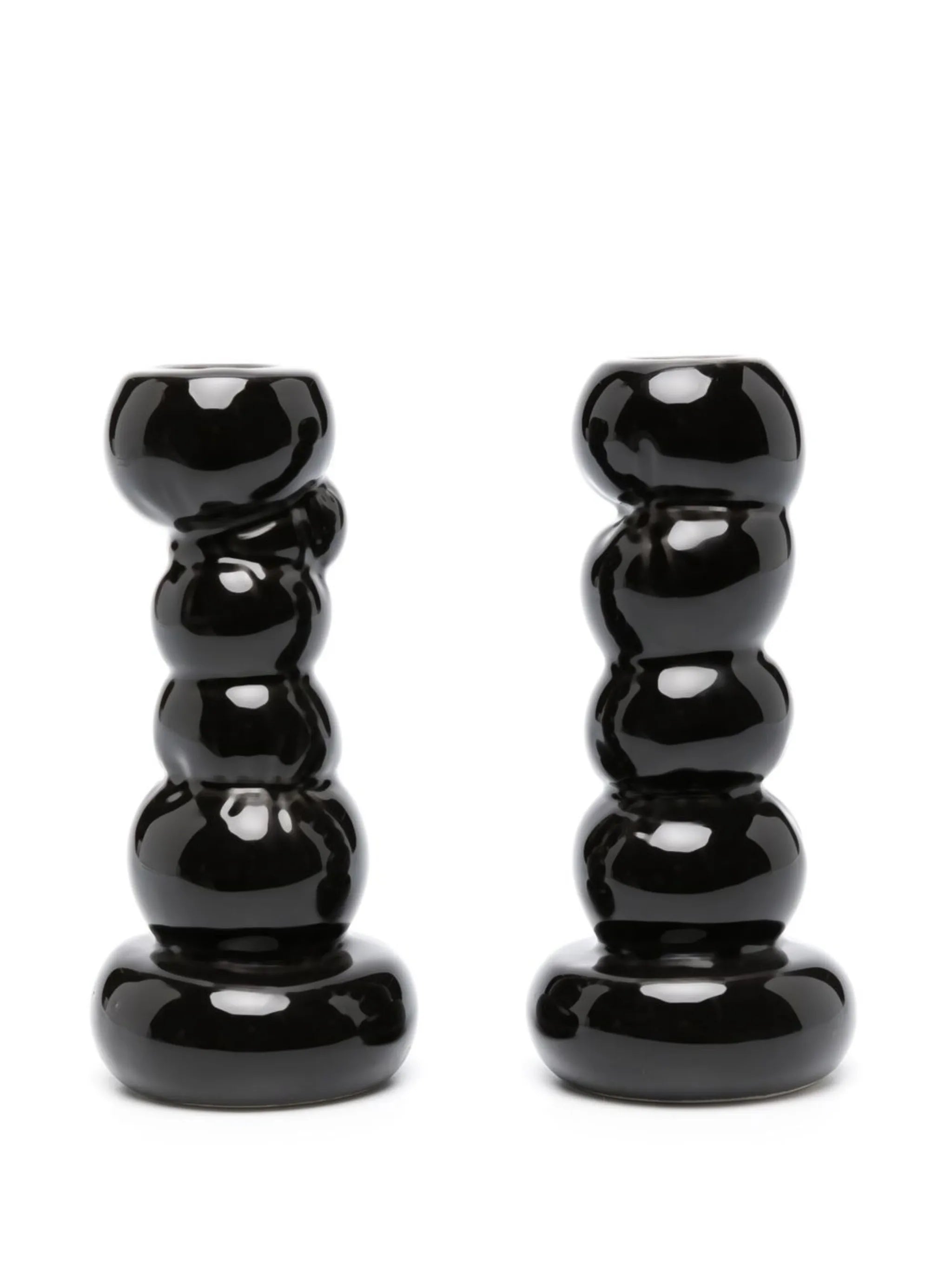 sculpted candlesticks set of 2