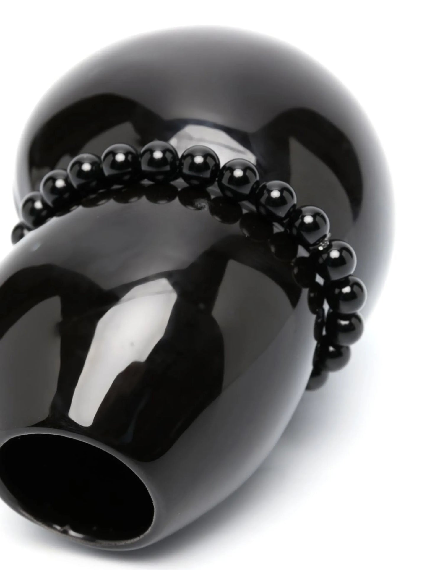 beaded-detail ceramic vase