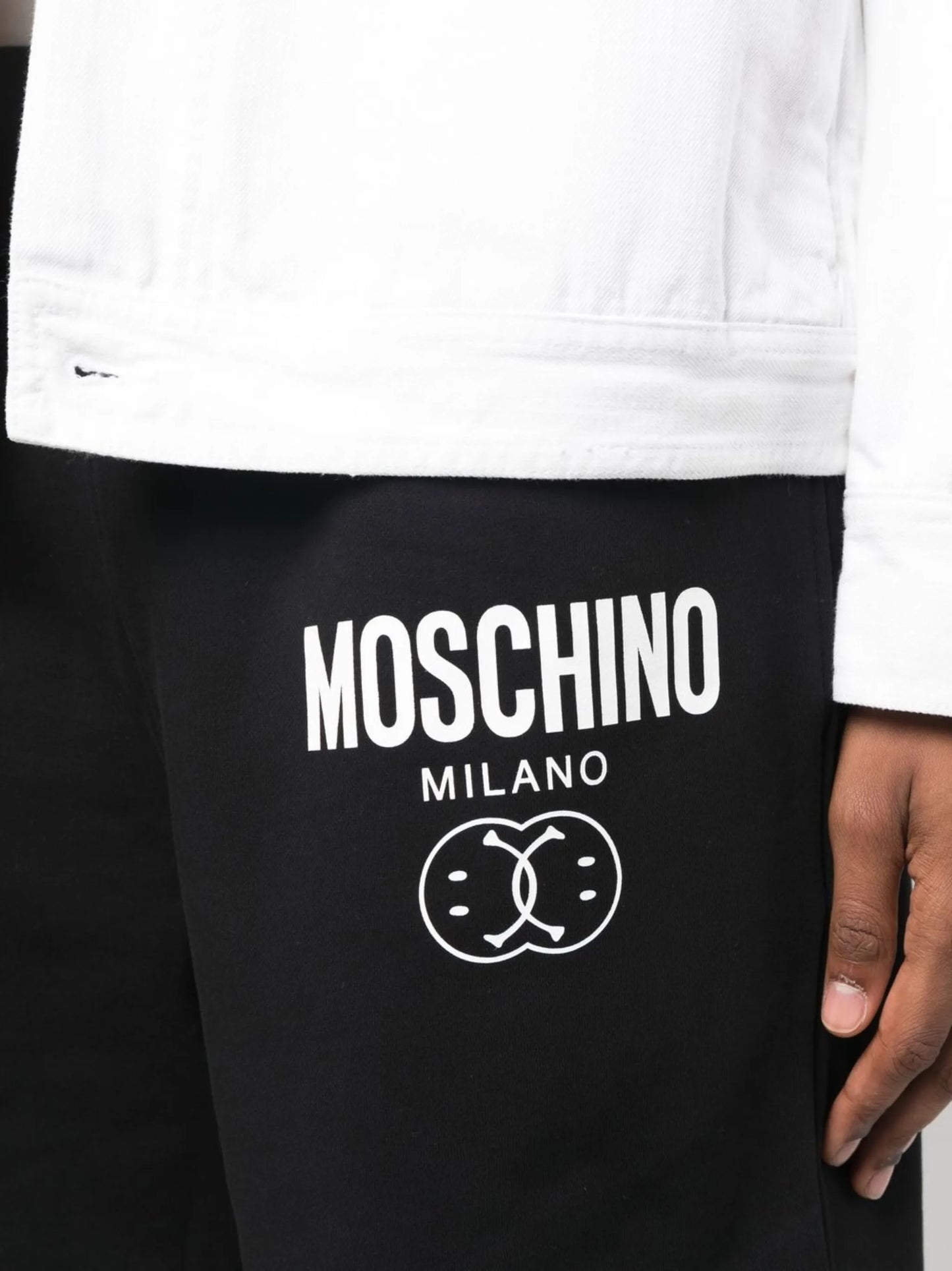 logo-print organic cotton shorts