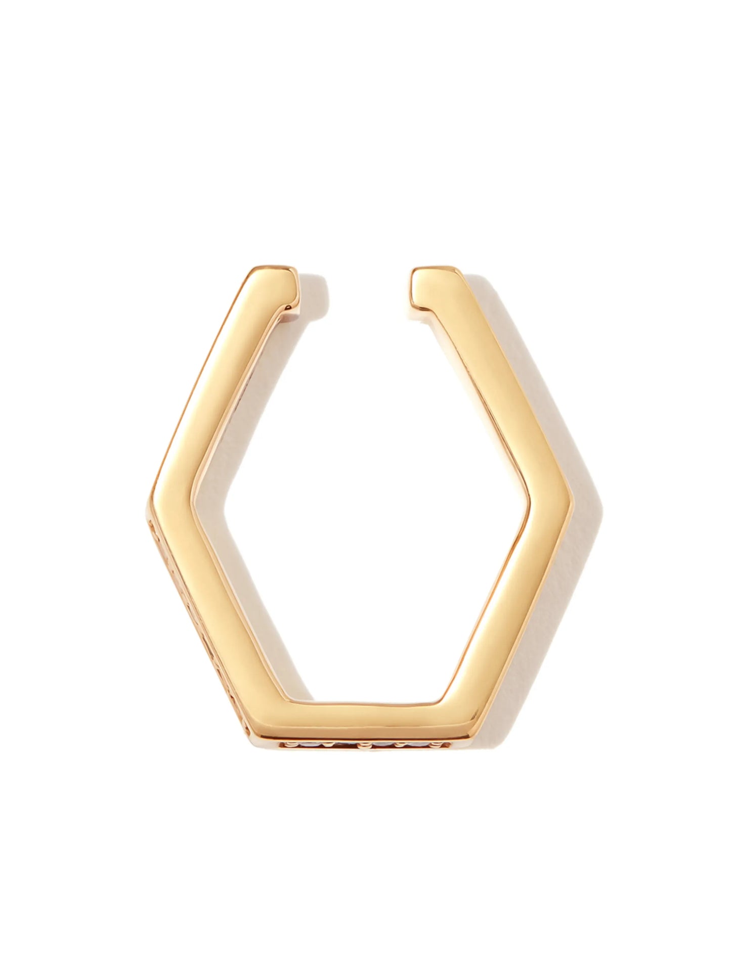 18kt yellow gold Hexagon diamond ear cuff