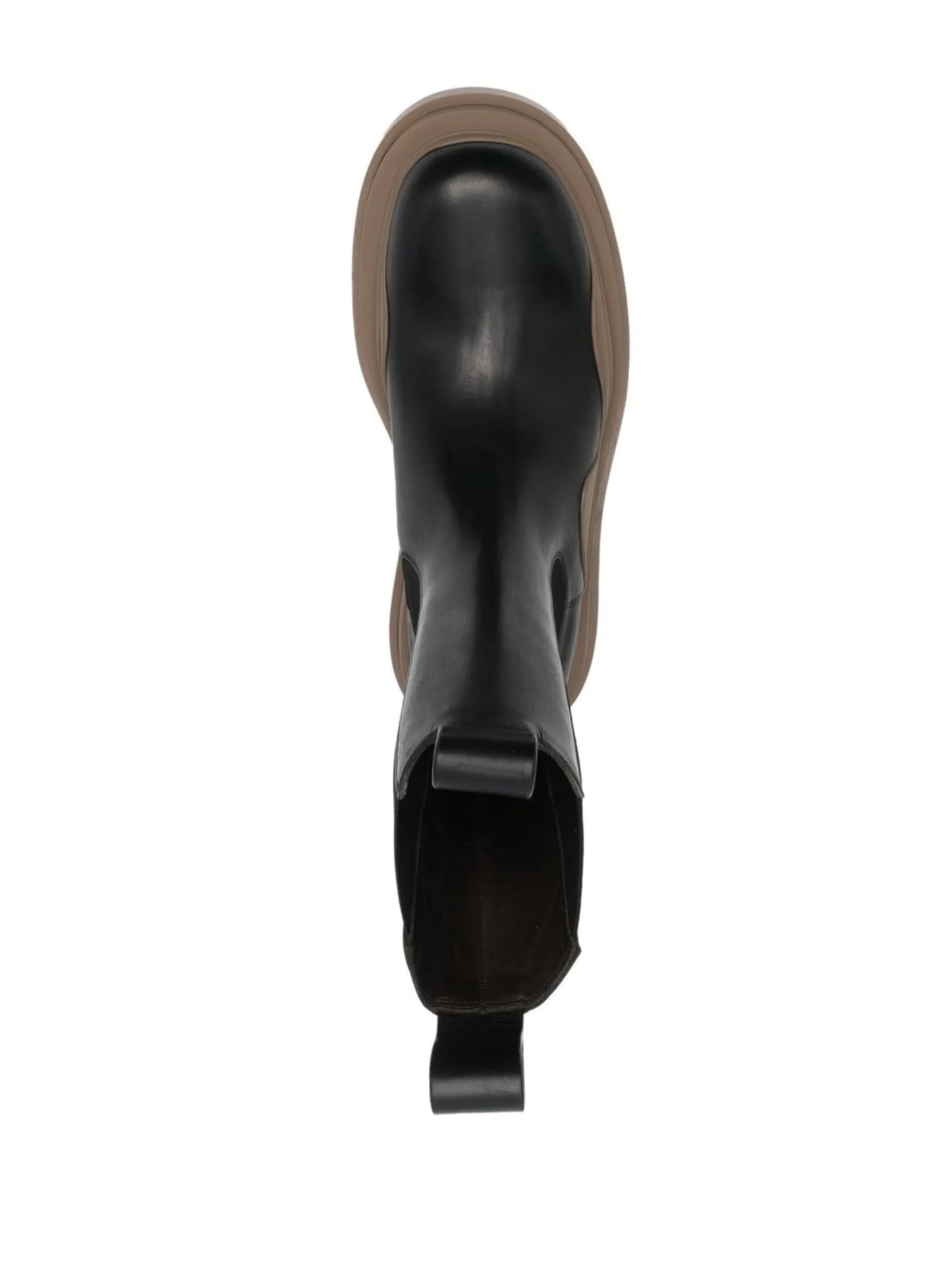 Tire contrasting-panel ankle boots