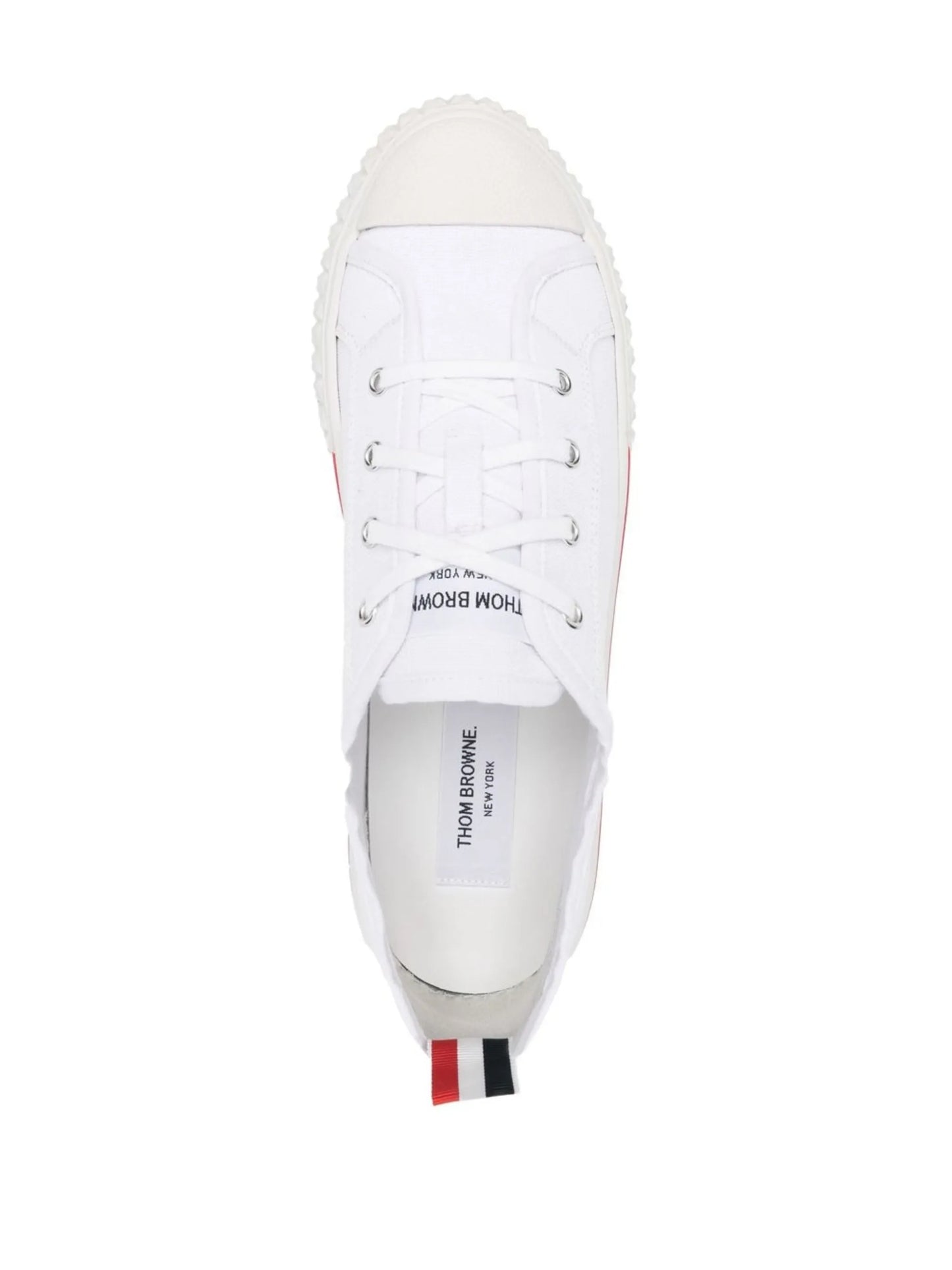 stripe-trim lace-up sneakers