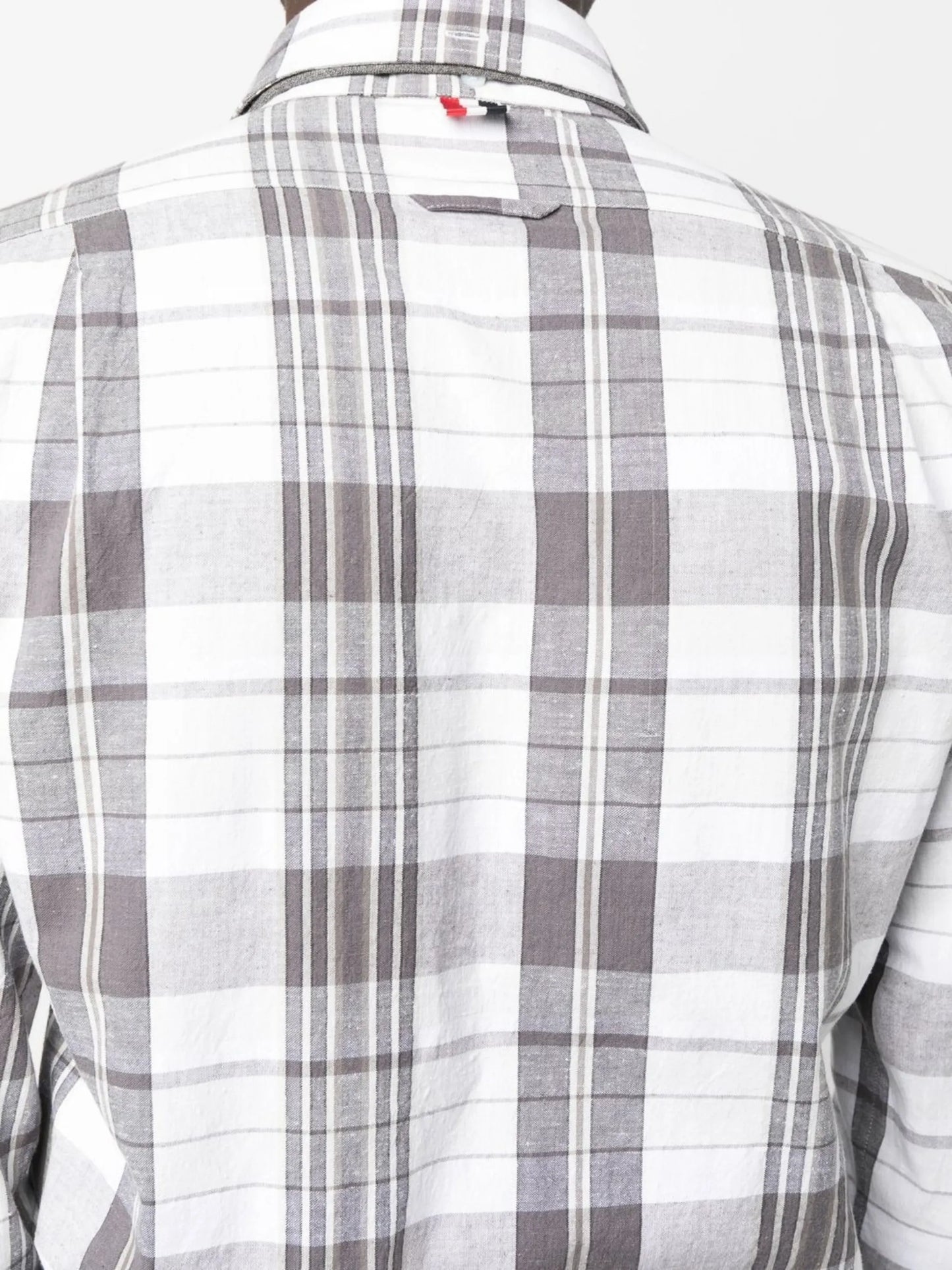 checked long-sleeved shirt