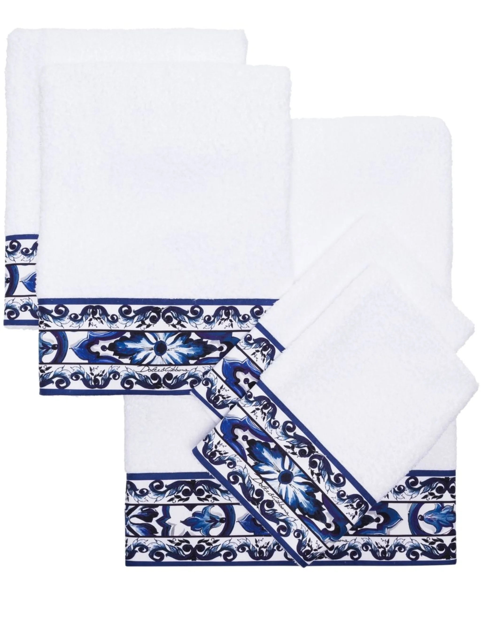 terry cotton towels (set of five)
