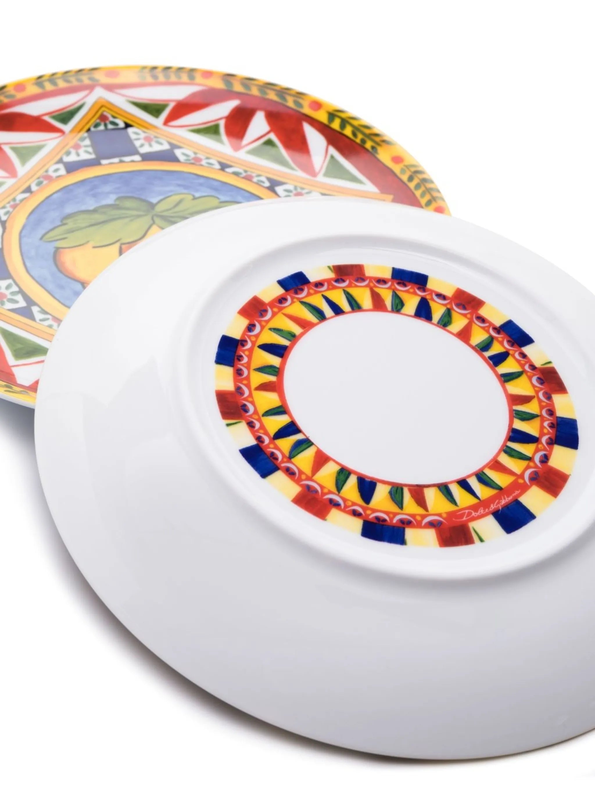 graphic-print dinner plates (set of 2)