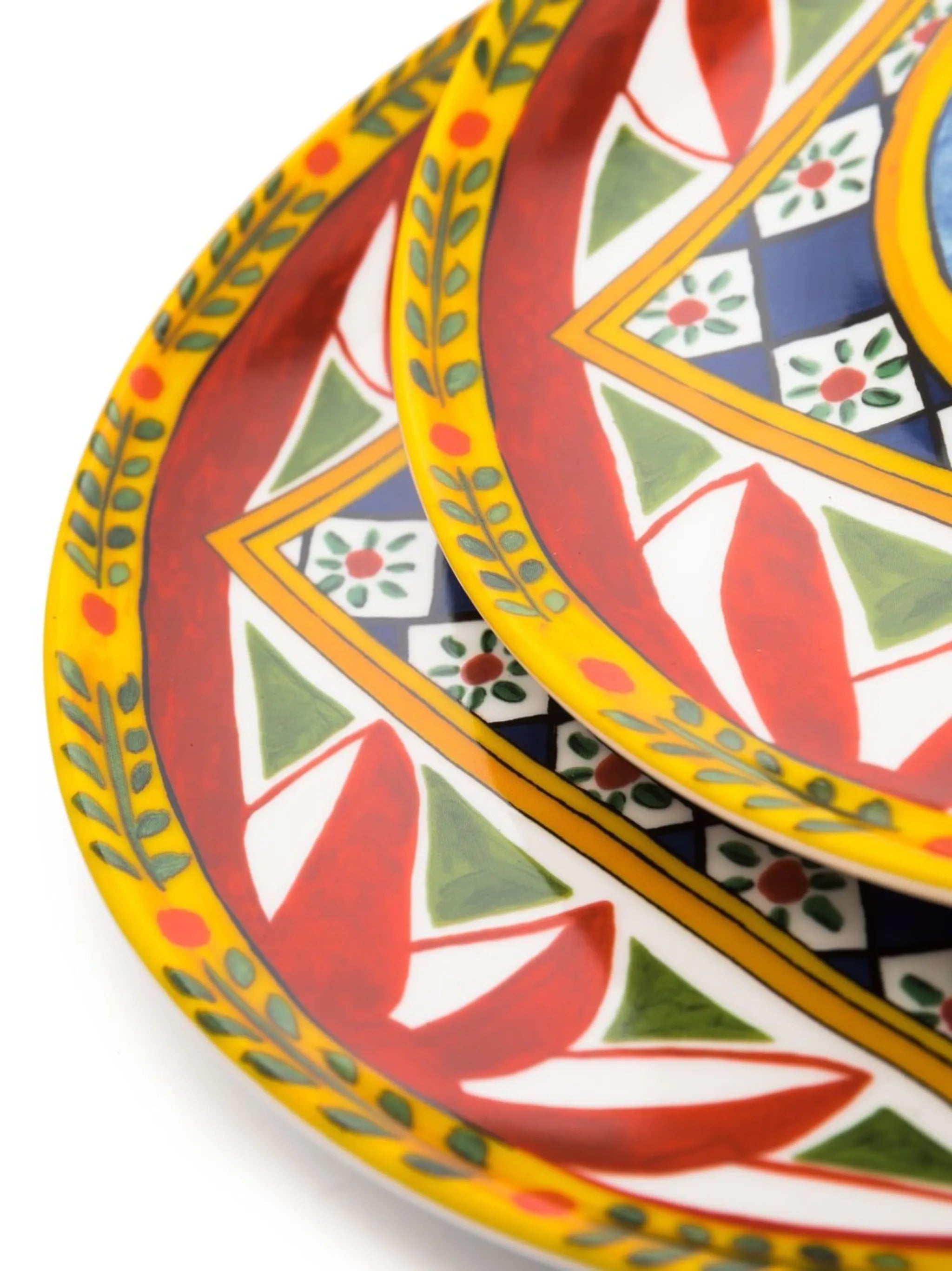 graphic-print dinner plates (set of 2)