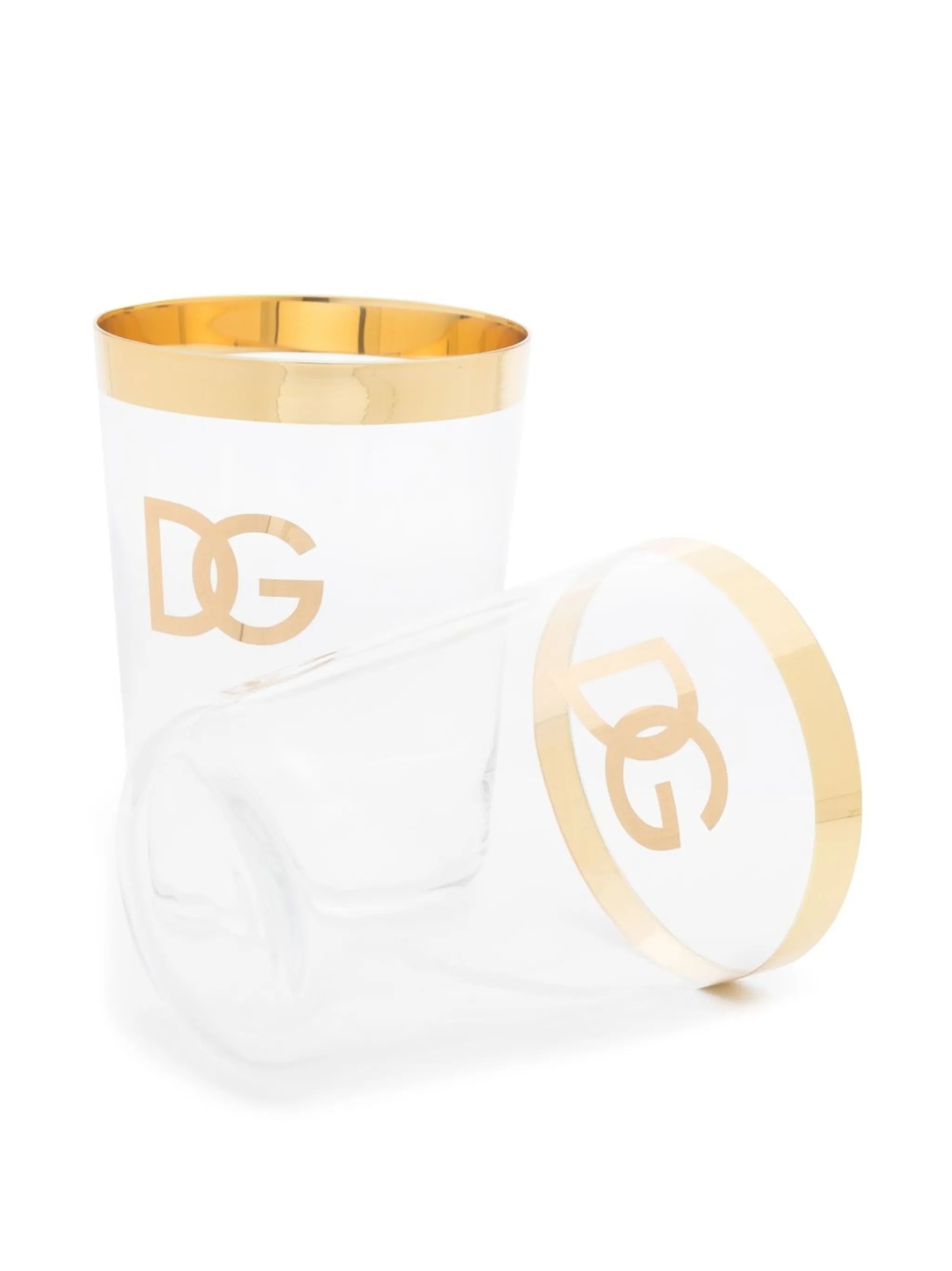 logo-print drinking glasses (set of two)