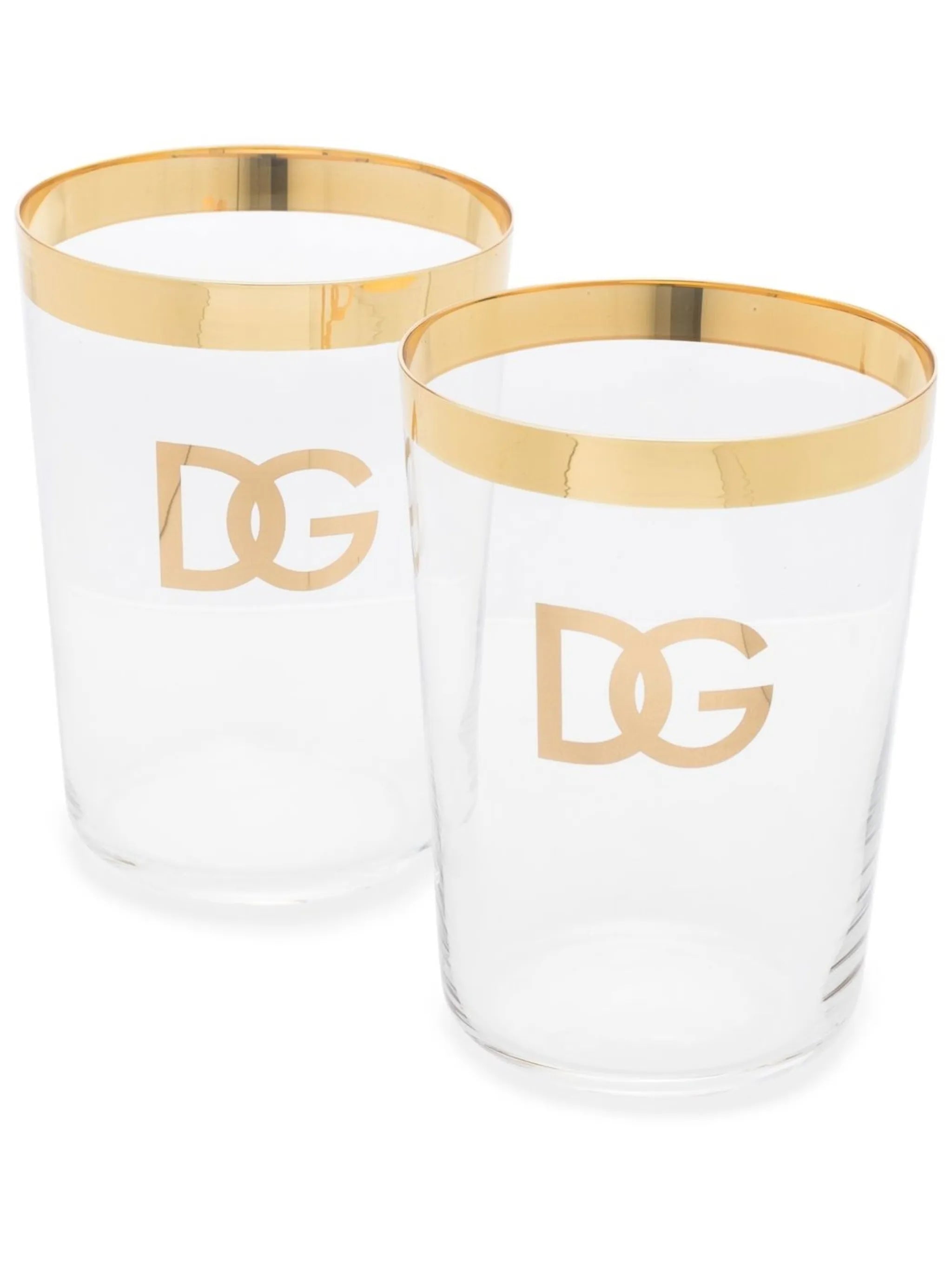 logo-print drinking glasses (set of two)