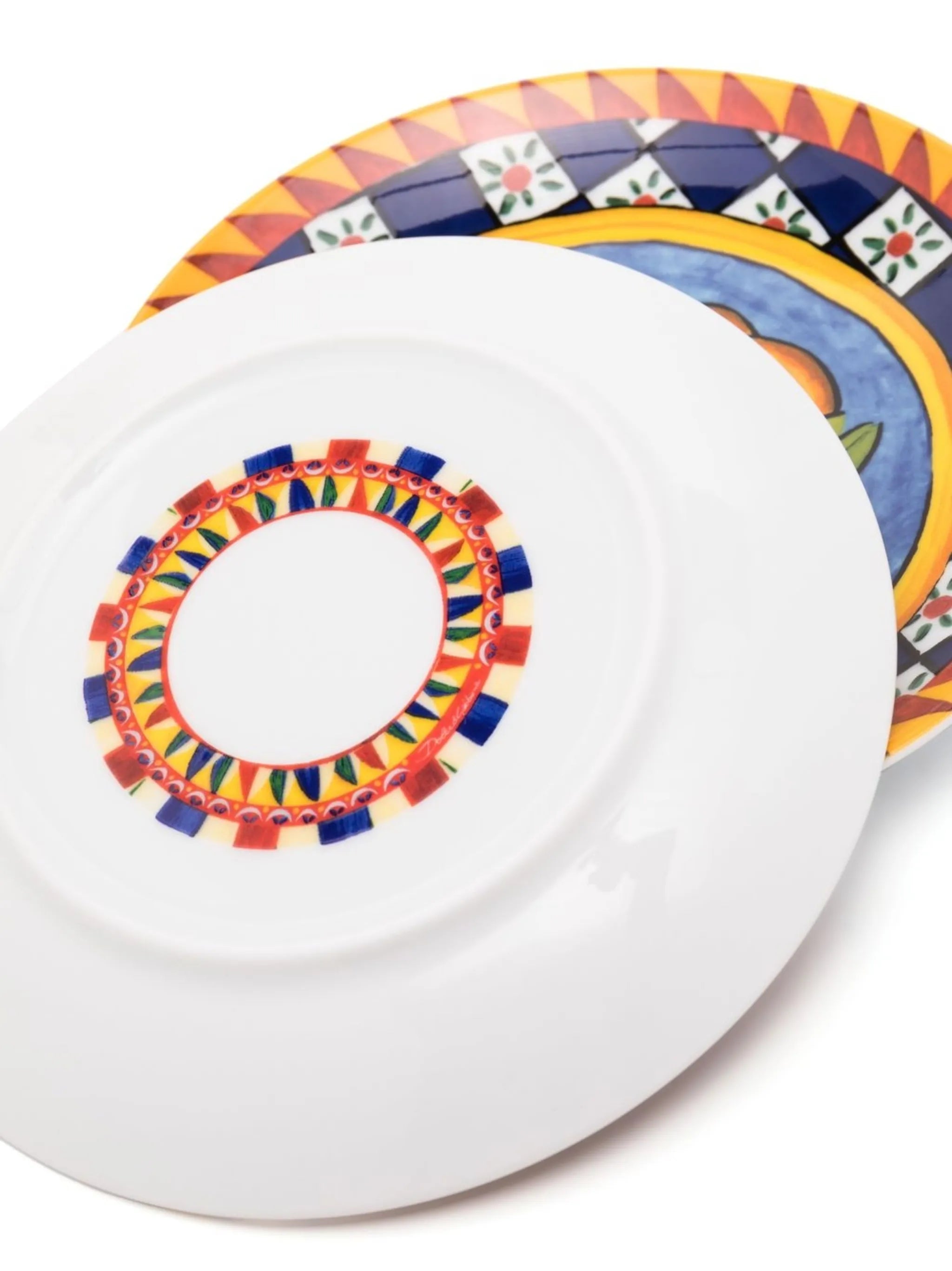 Carretto-print dessert plates (set of two)