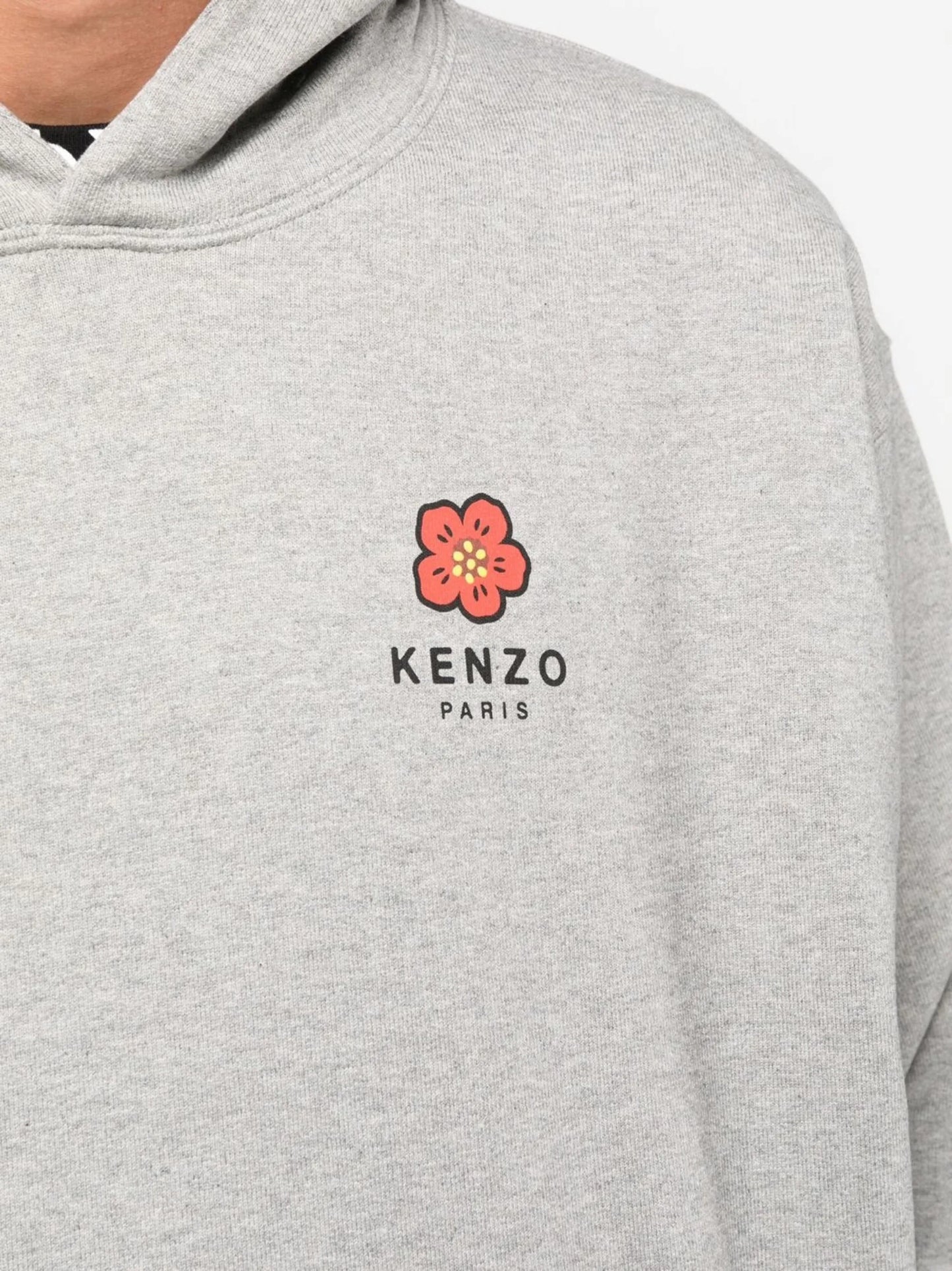 logo-print long-sleeved hoodie