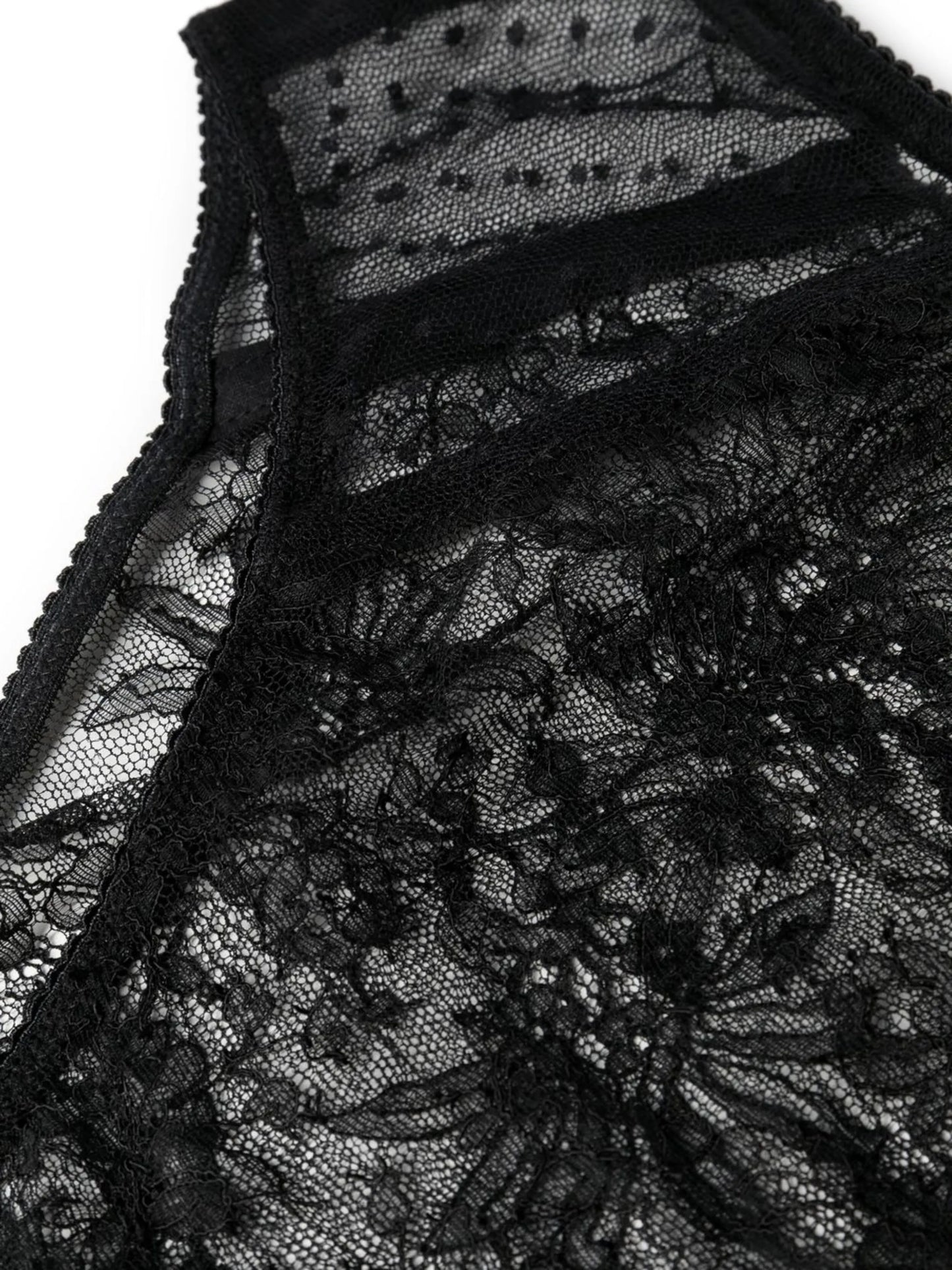 lace-detail high waisted briefs