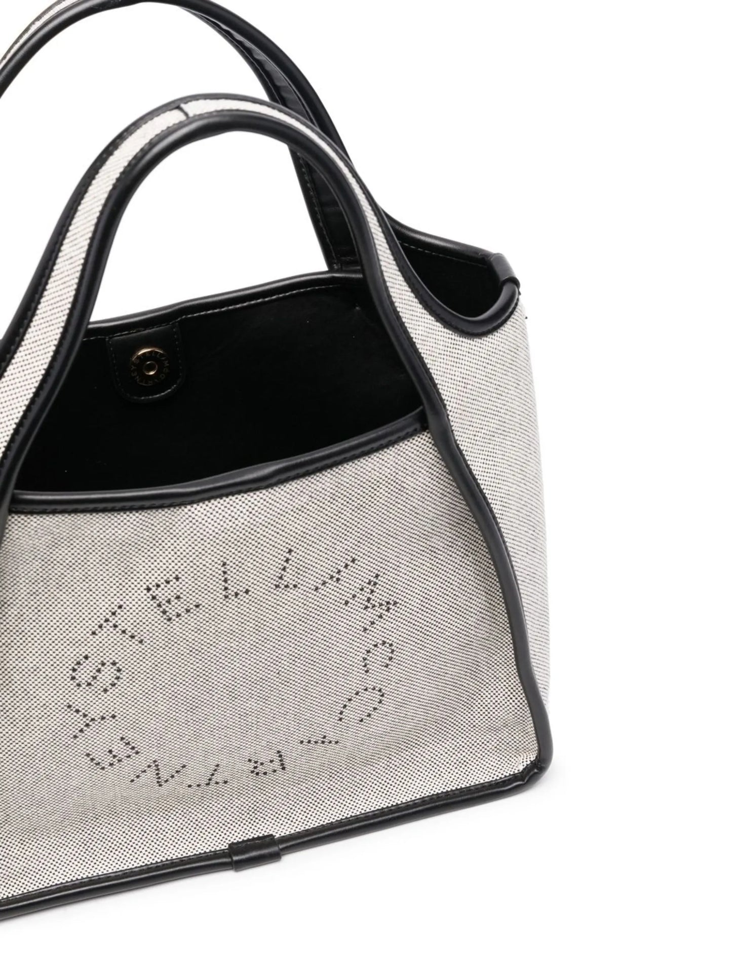 perforated-logo canvas tote bag