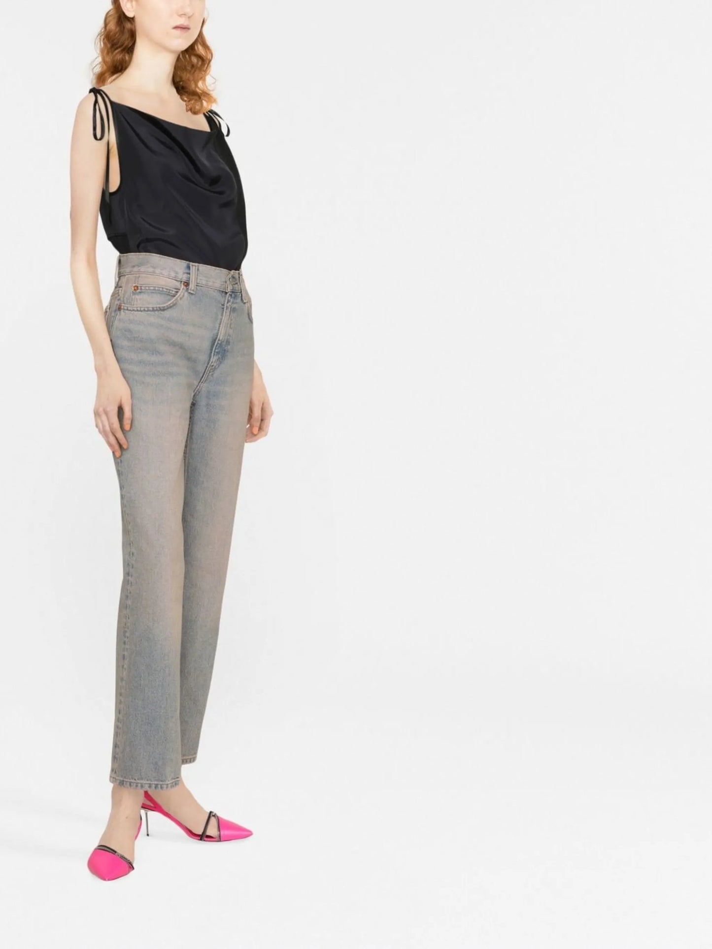 high-rise flared jeans