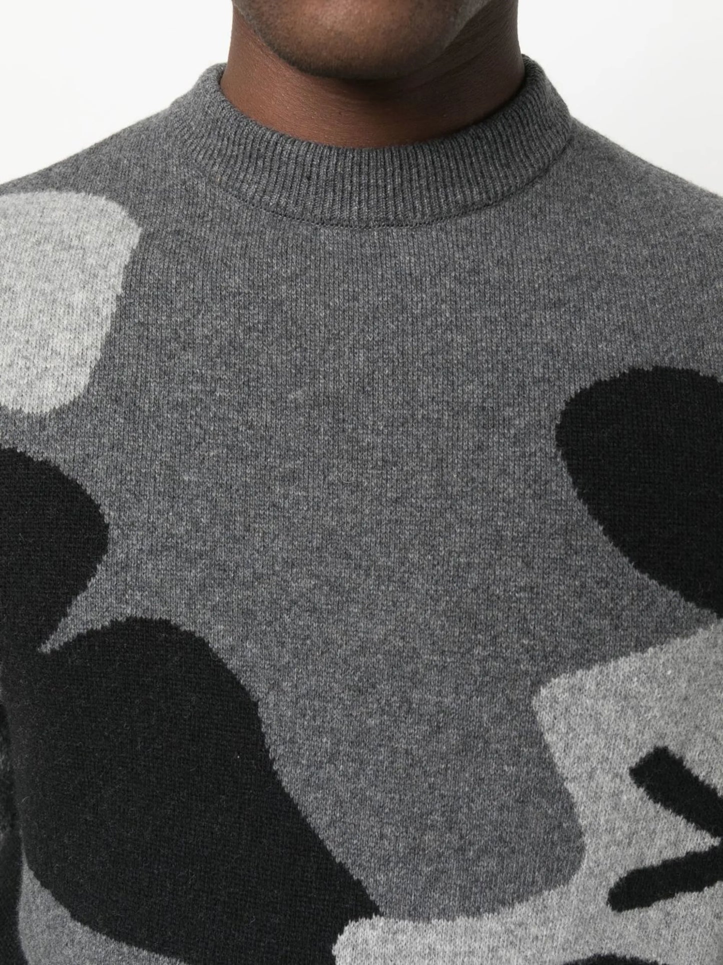 intarsia-knit crew-neck jumper