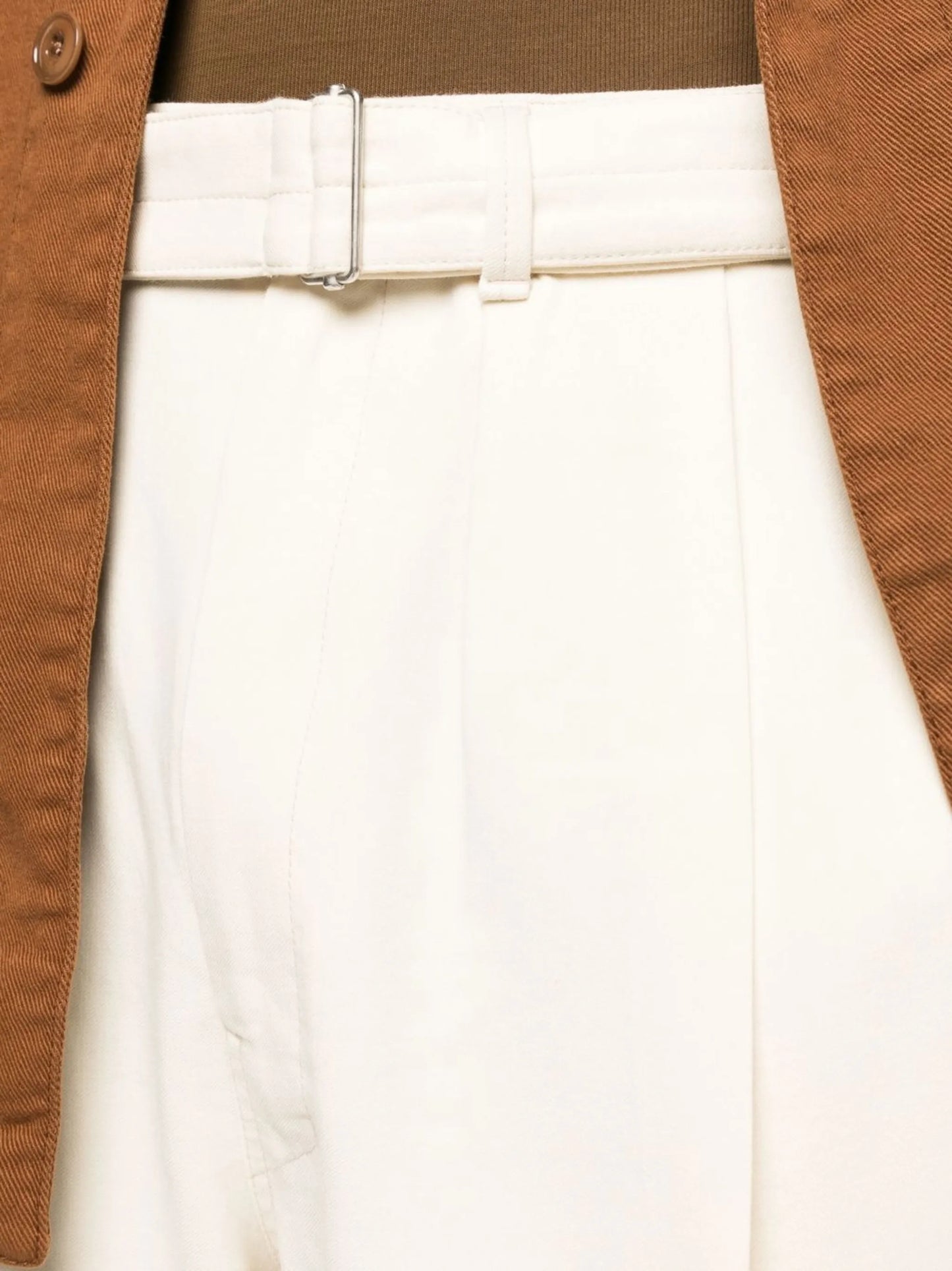 high-waisted wide-leg trousers