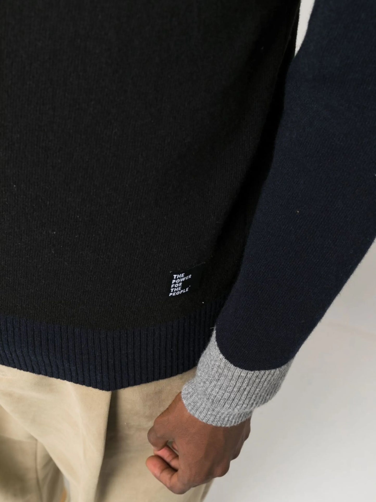 high-neck wool jumper