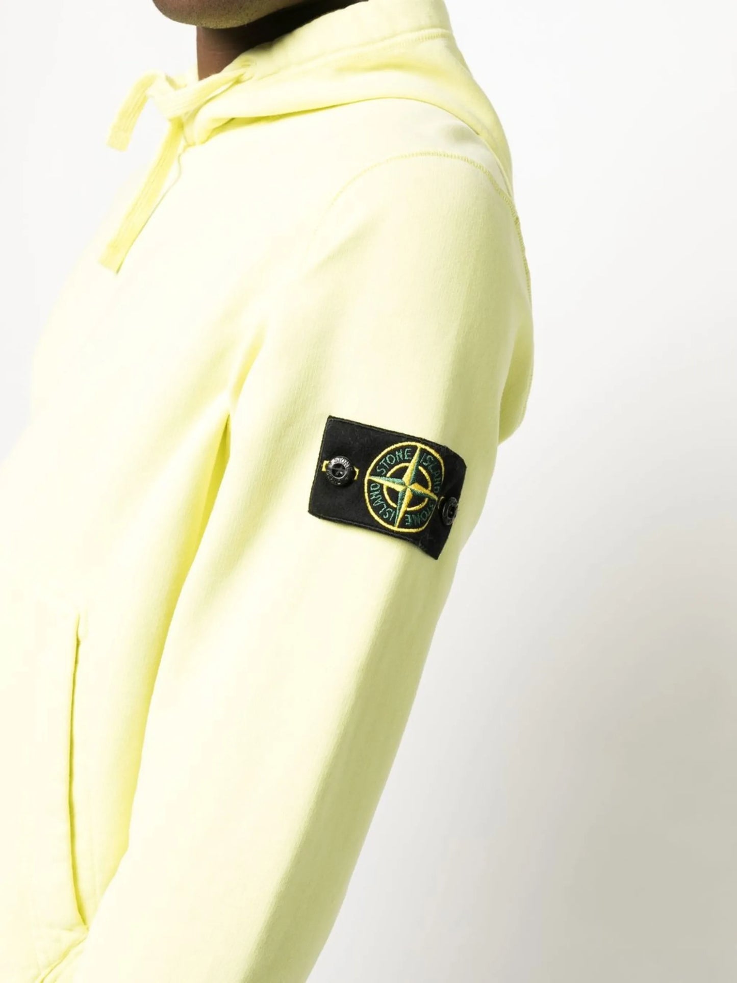 Compass-patch cotton hoodie