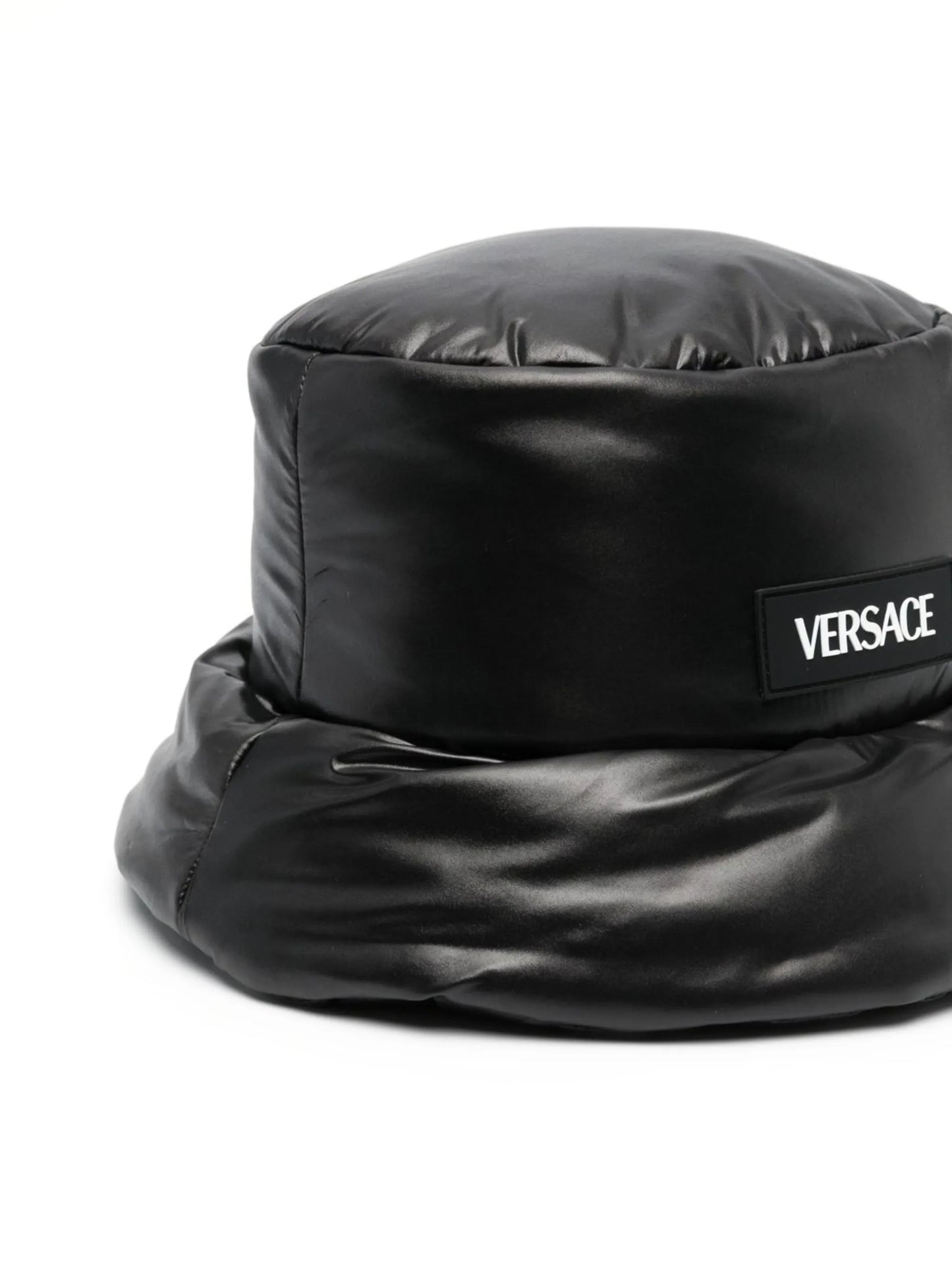 logo-patch padded bucket hat