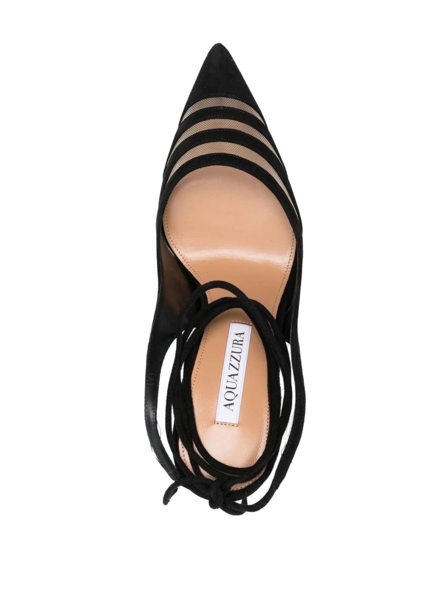 Unfaithful ankle-tie 105mm pumps