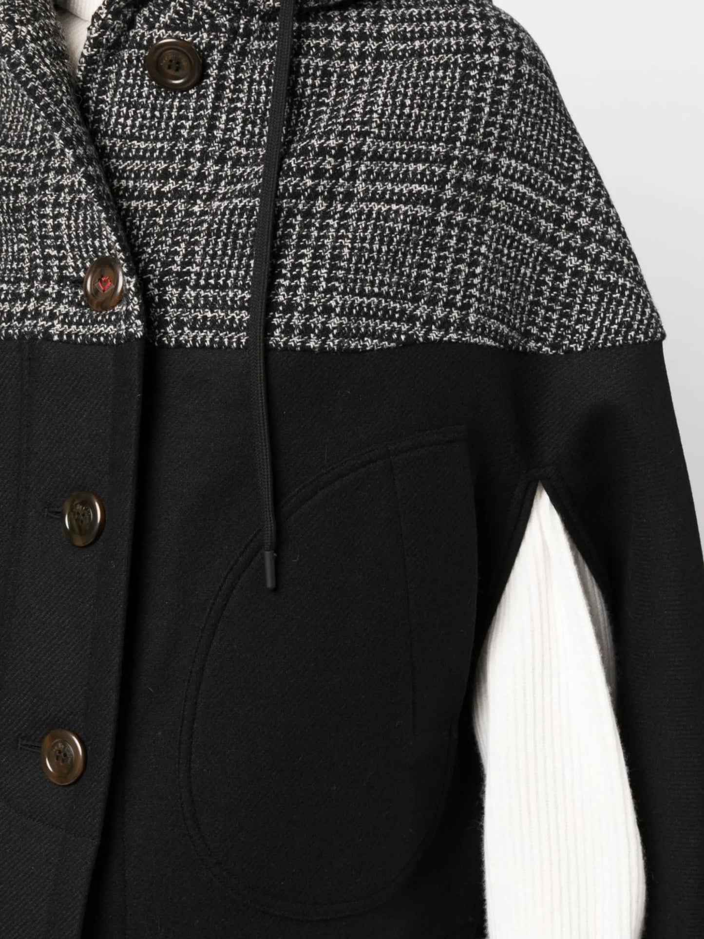 two-tone hooded cape