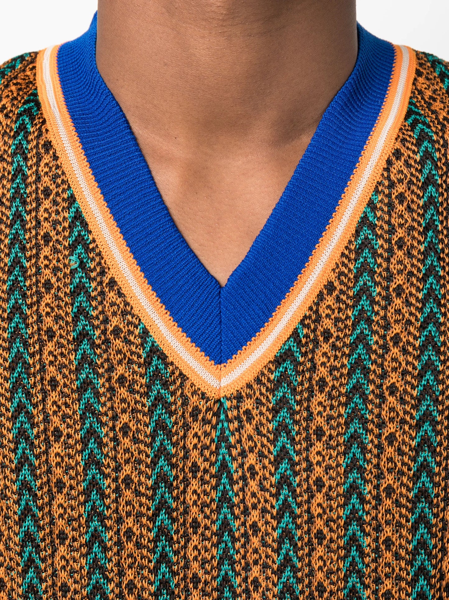striped knitted vest