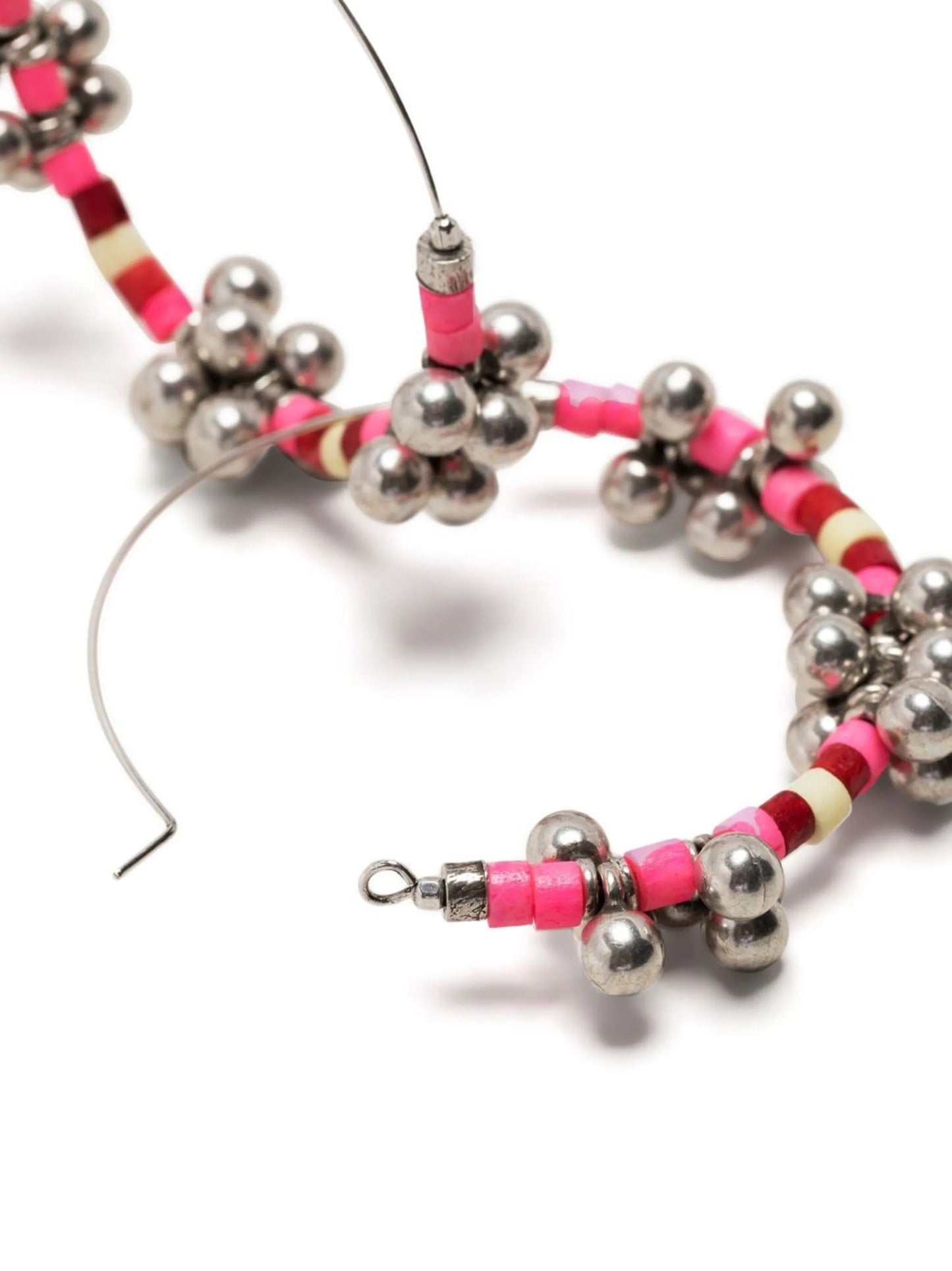 Cluster statement hoop earrings