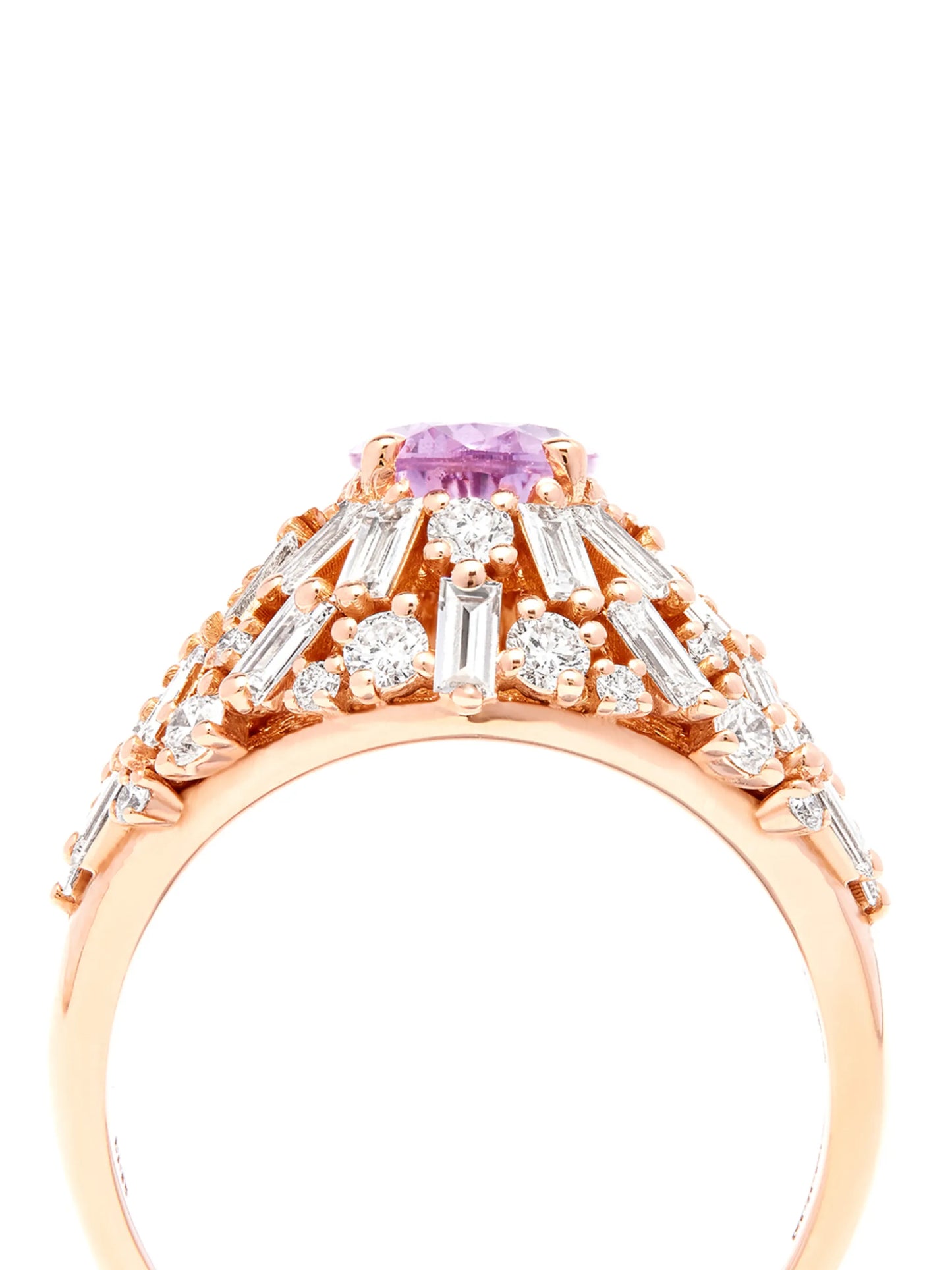 18kt rose gold sapphire and diamond ring
