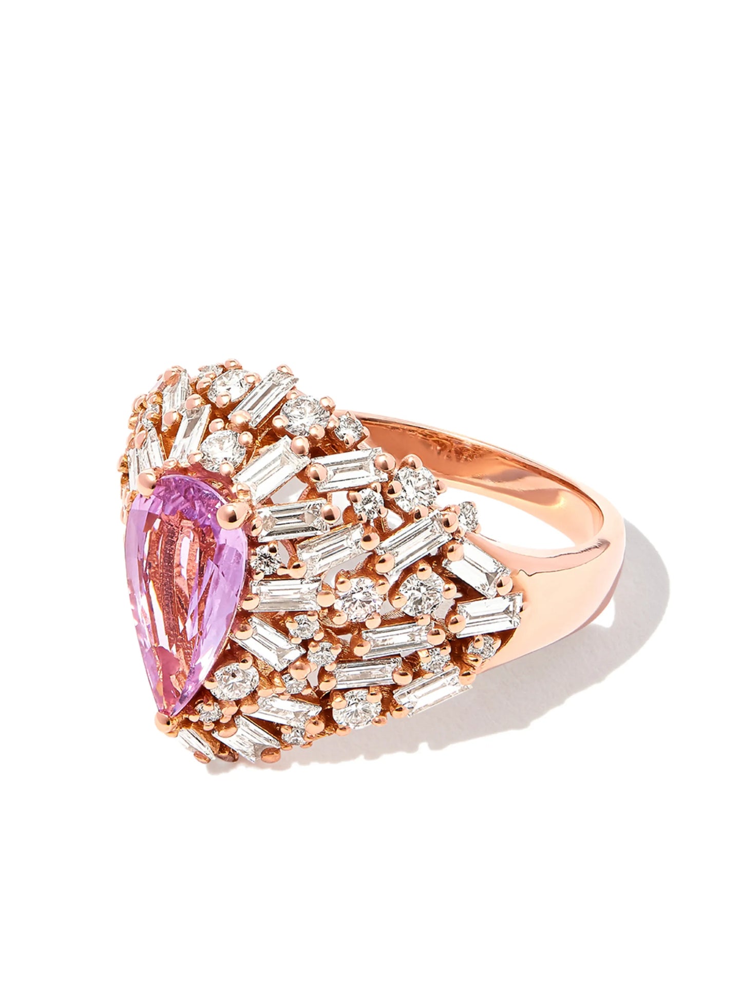 18kt rose gold sapphire and diamond ring