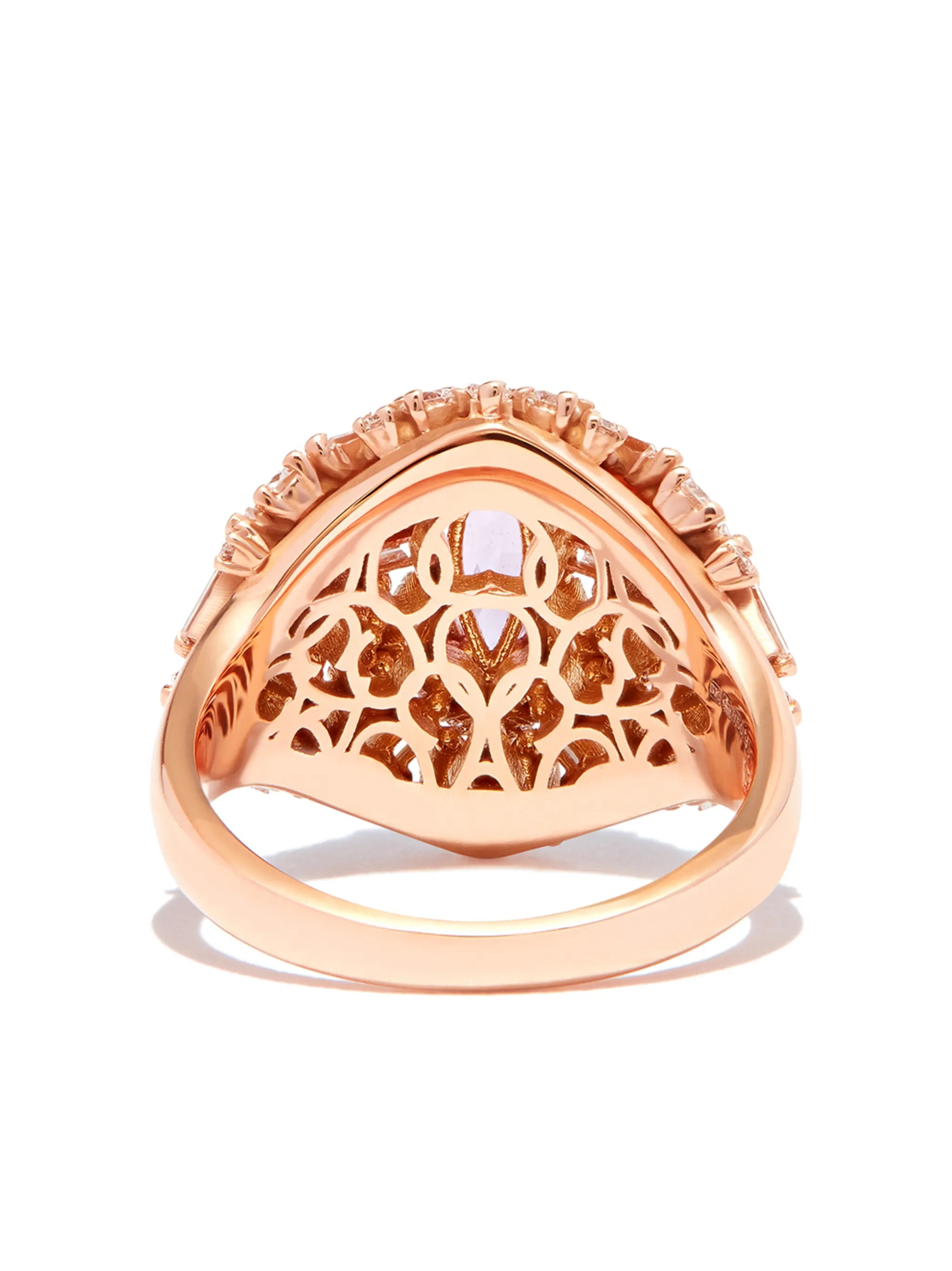 18kt rose gold sapphire and diamond ring