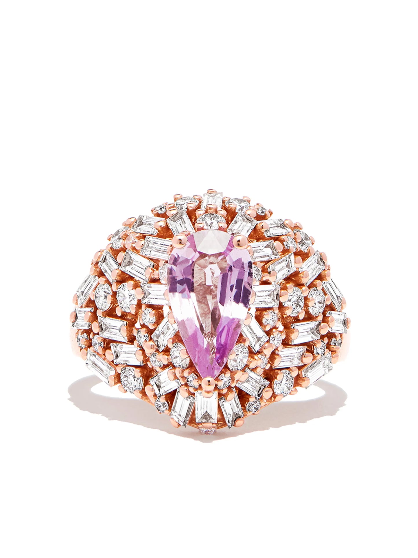 18kt rose gold sapphire and diamond ring
