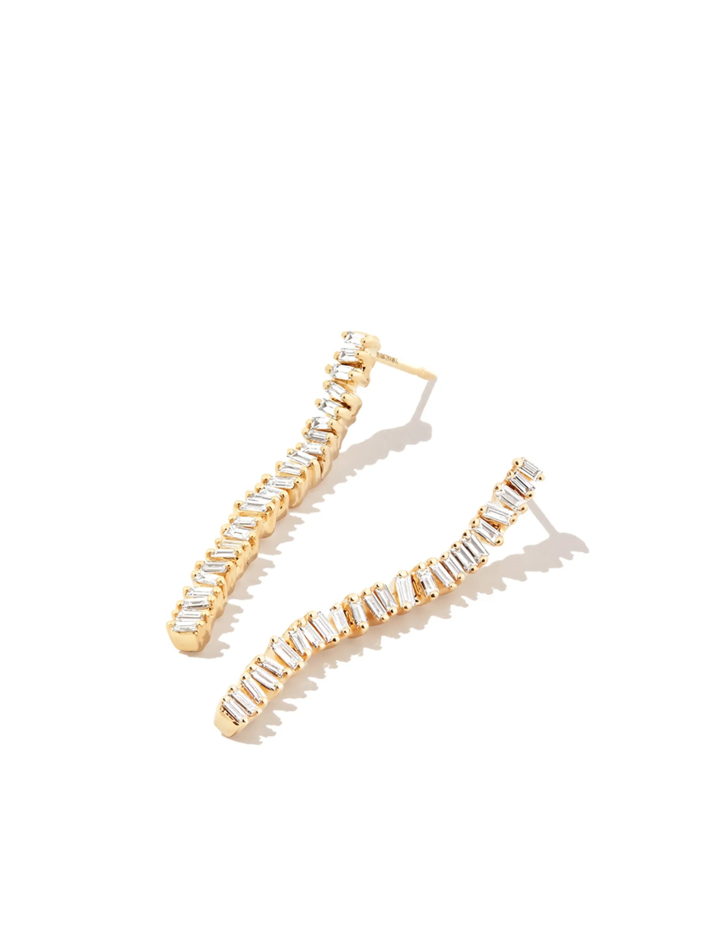 18kt yellow gold Savannah Midi diamond drop earrings