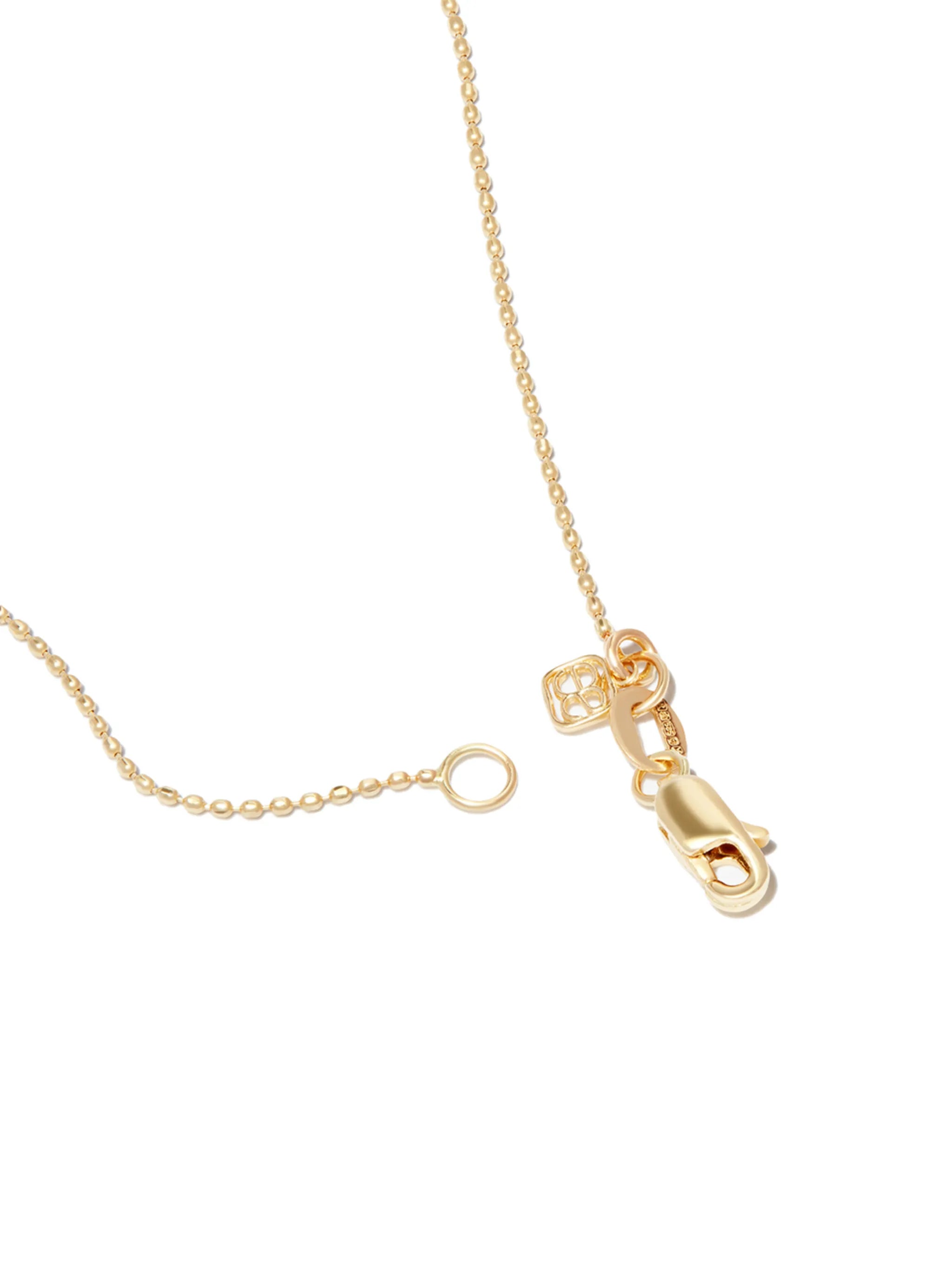 14kt yellow gold diamond pendant necklace