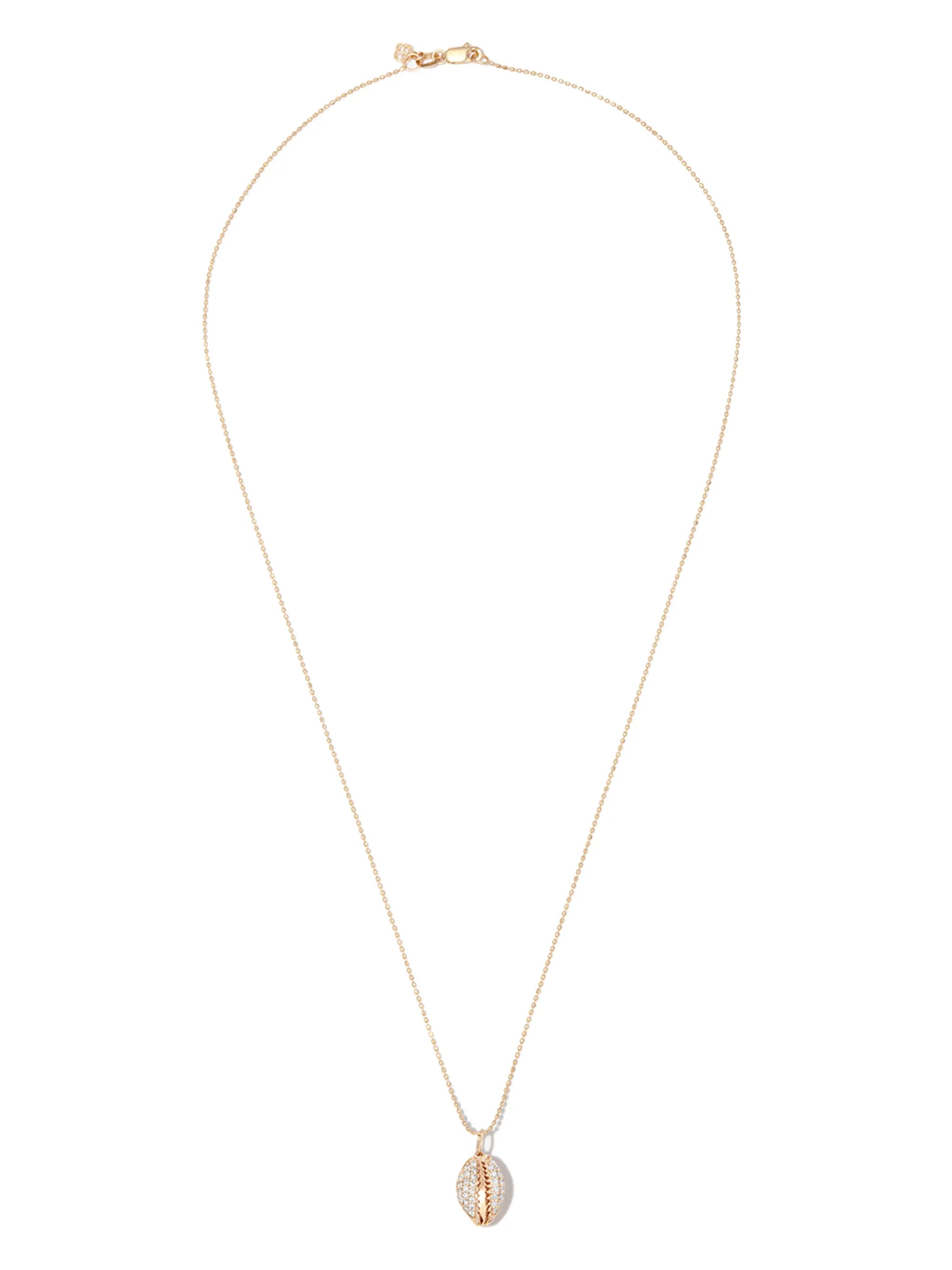 14kt yellow gold diamond pendant necklace
