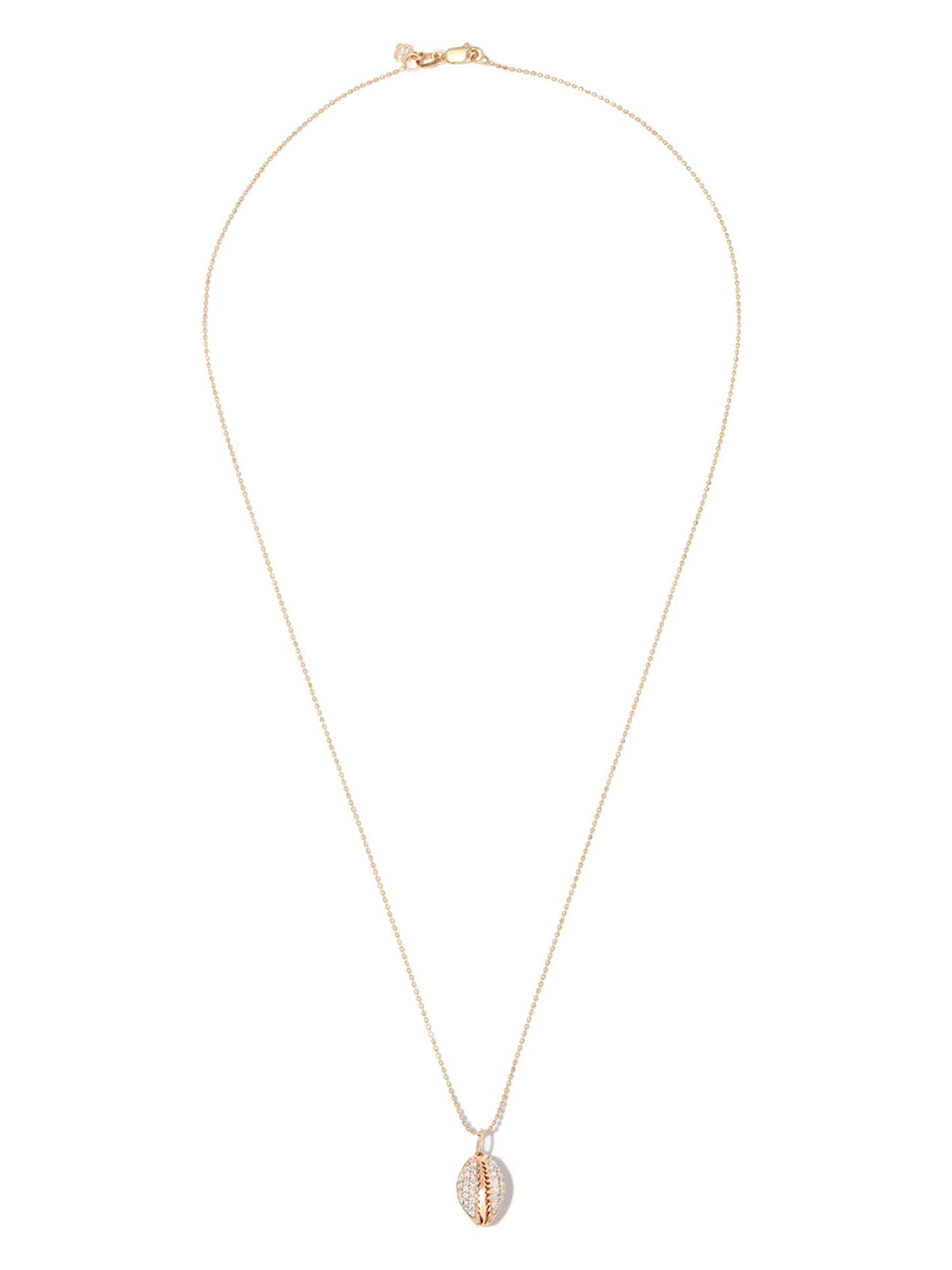 14kt yellow gold diamond pendant necklace