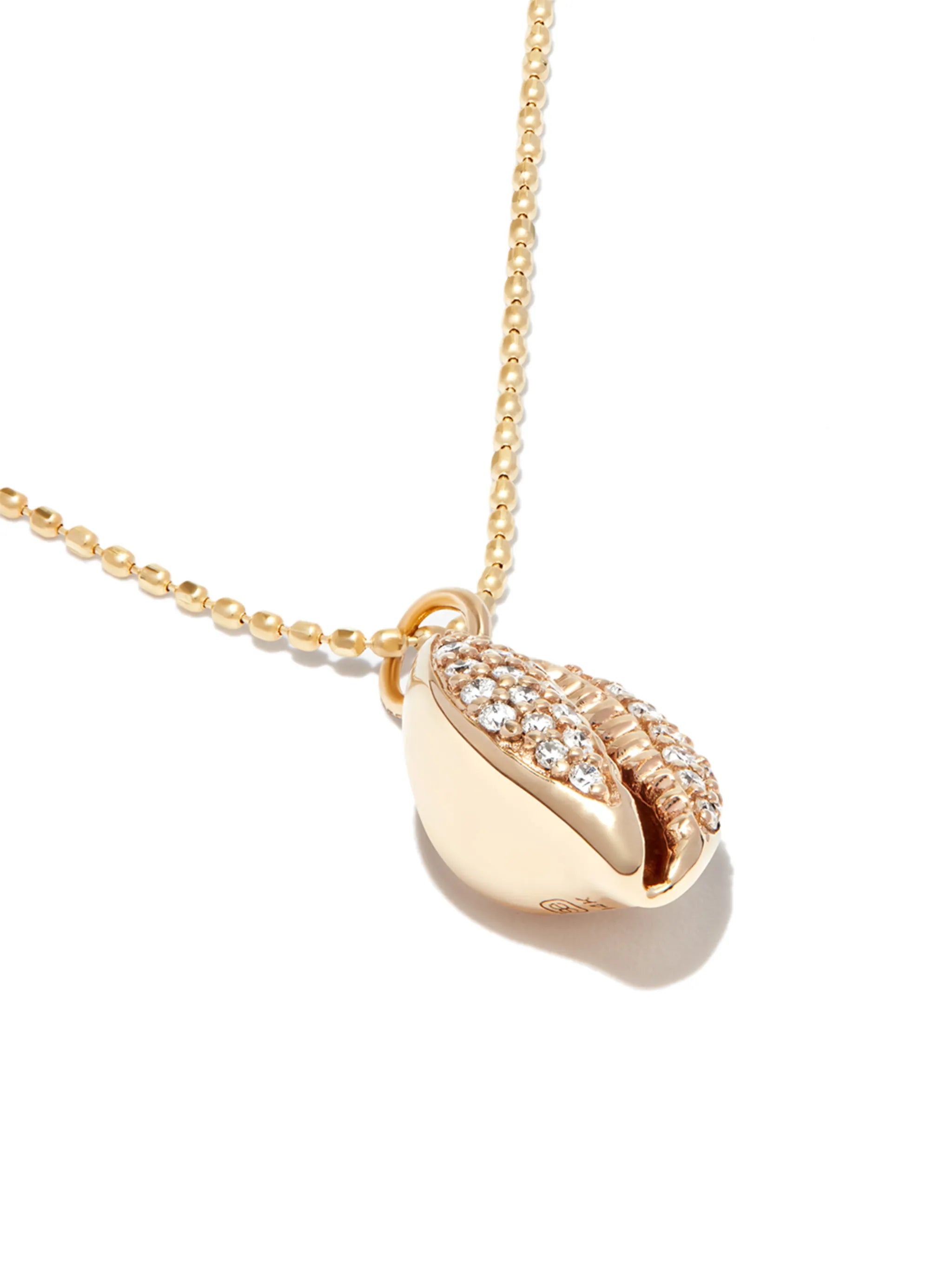 14kt yellow gold diamond pendant necklace