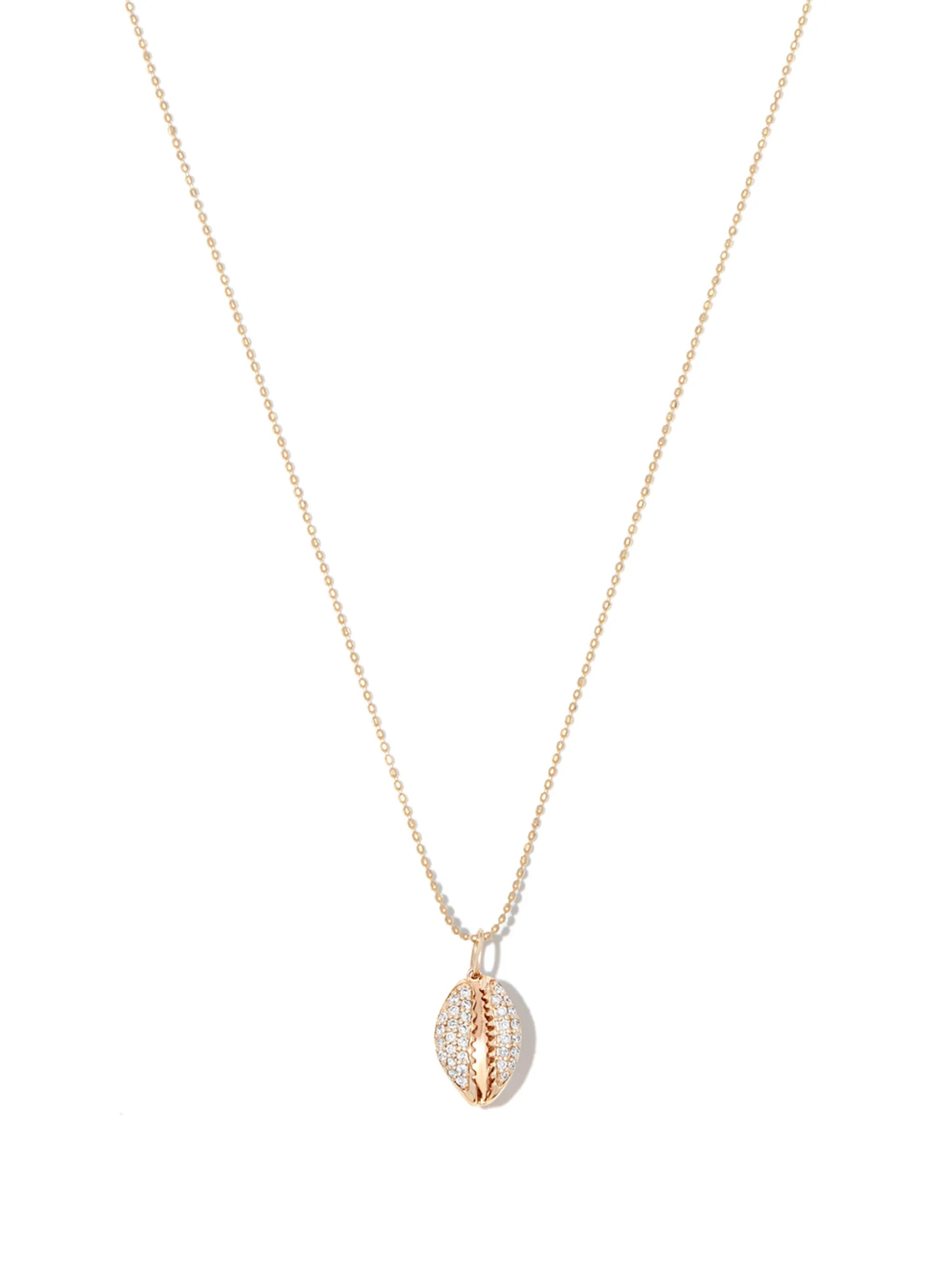 14kt yellow gold diamond pendant necklace