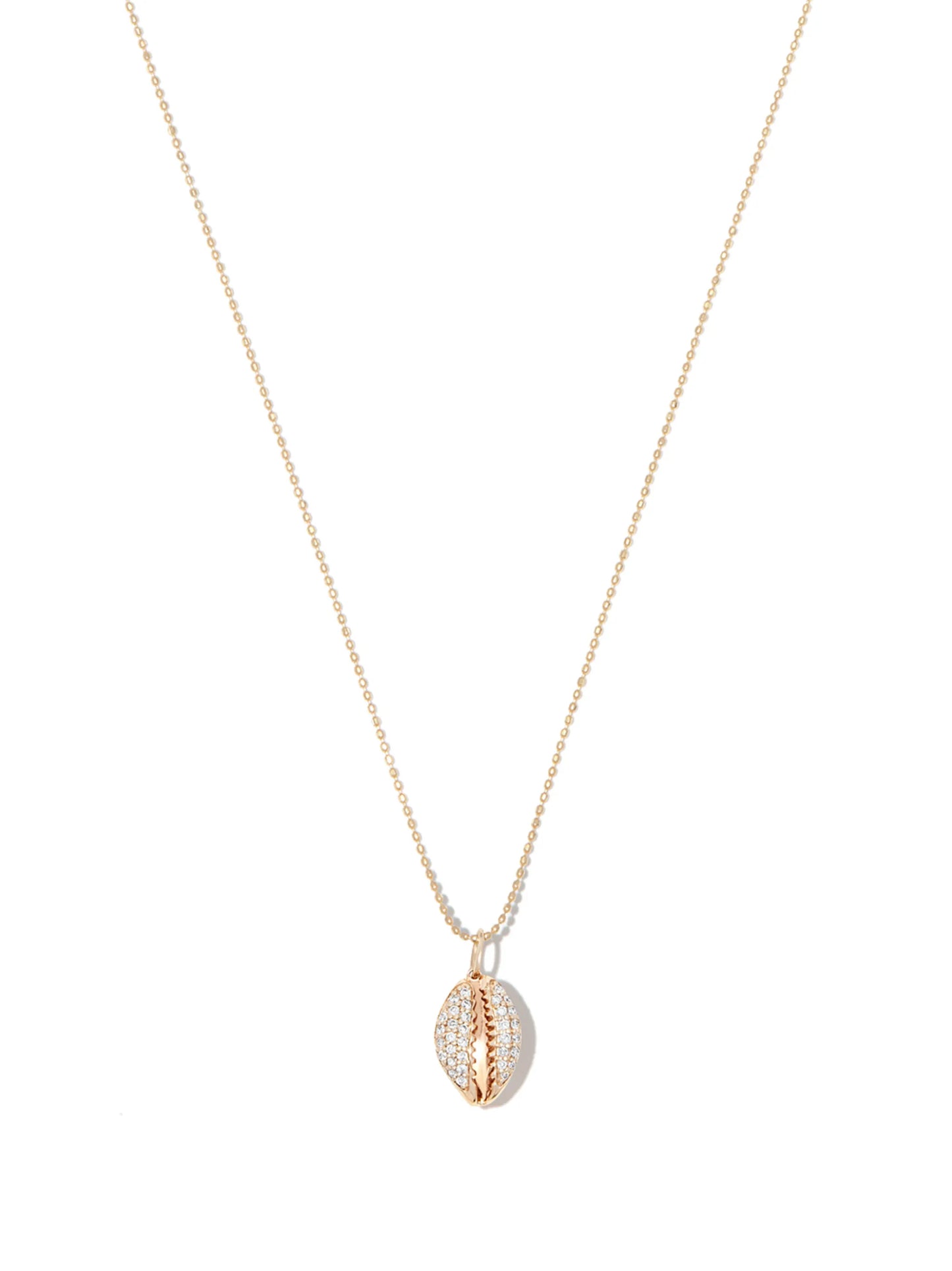 14kt yellow gold diamond pendant necklace