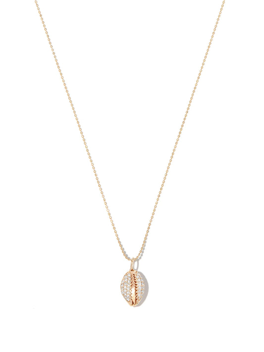 14kt yellow gold diamond pendant necklace