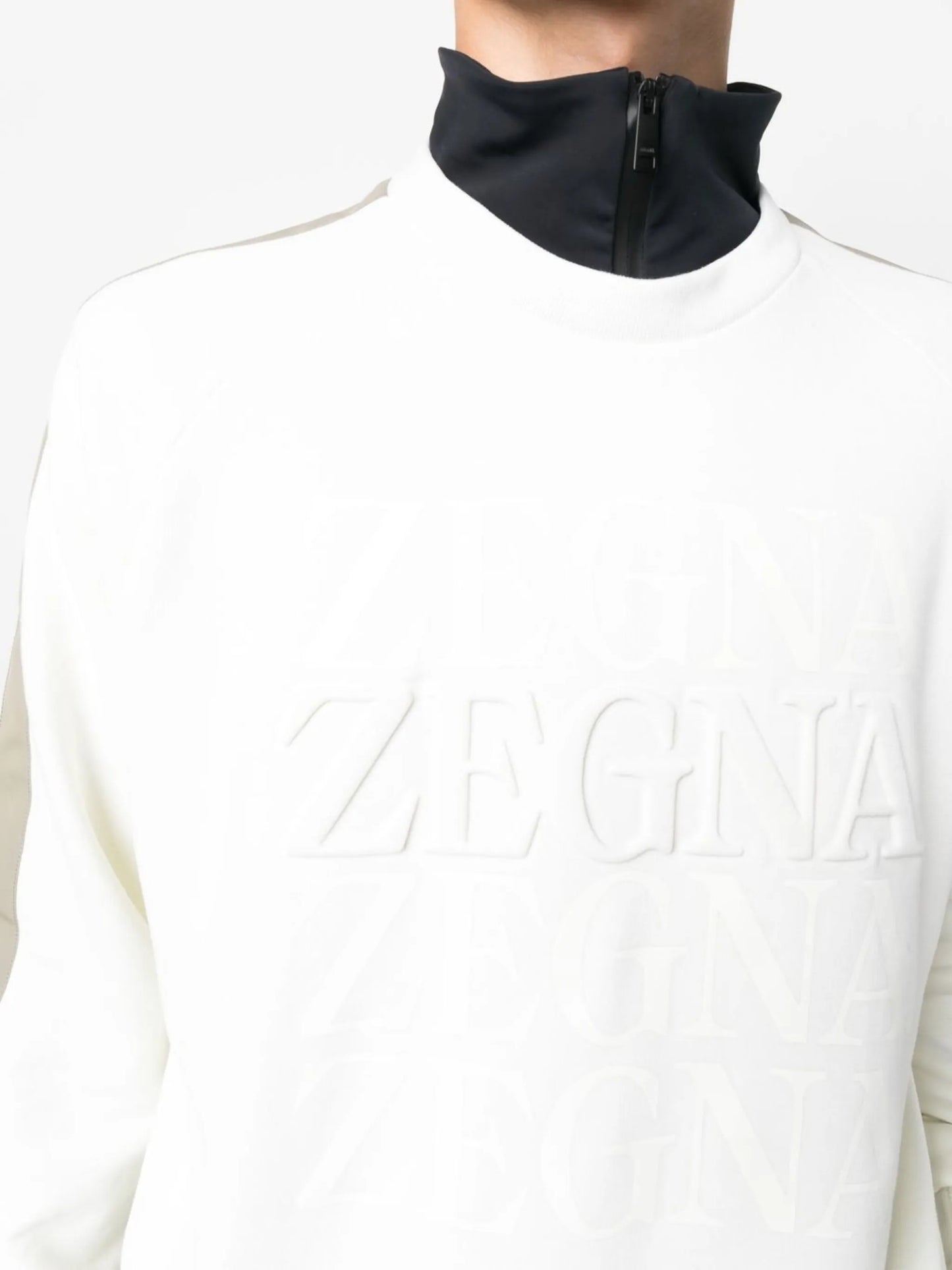 logo-print funnel-neck sweatshirt